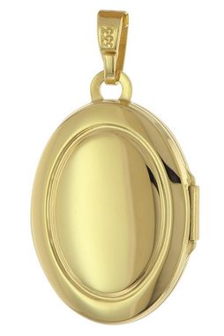 trendor Kette mit Anhänger Medaillon 333 Gold (8 Karat) + vergoldete Silber-
