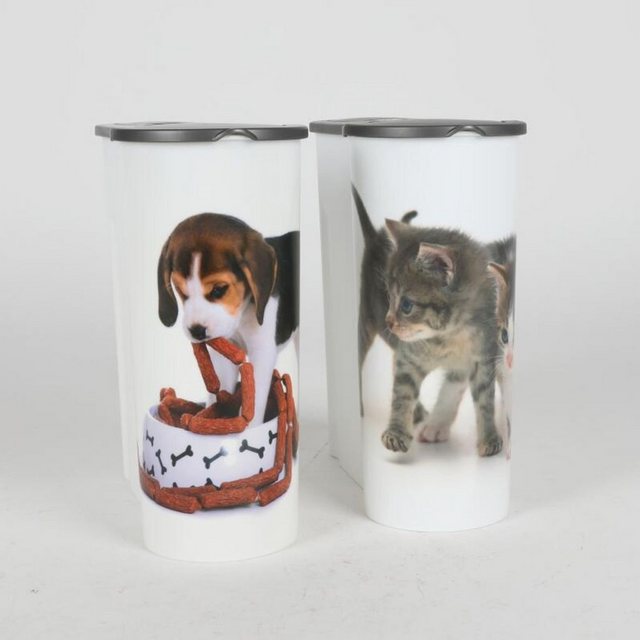 BURI Vorratsdose “12 Stück Vorratsdose für Tierfutter 26x12xH26cm Hunde Katzen Gefäß Aufbewahrung”, Kunststoff