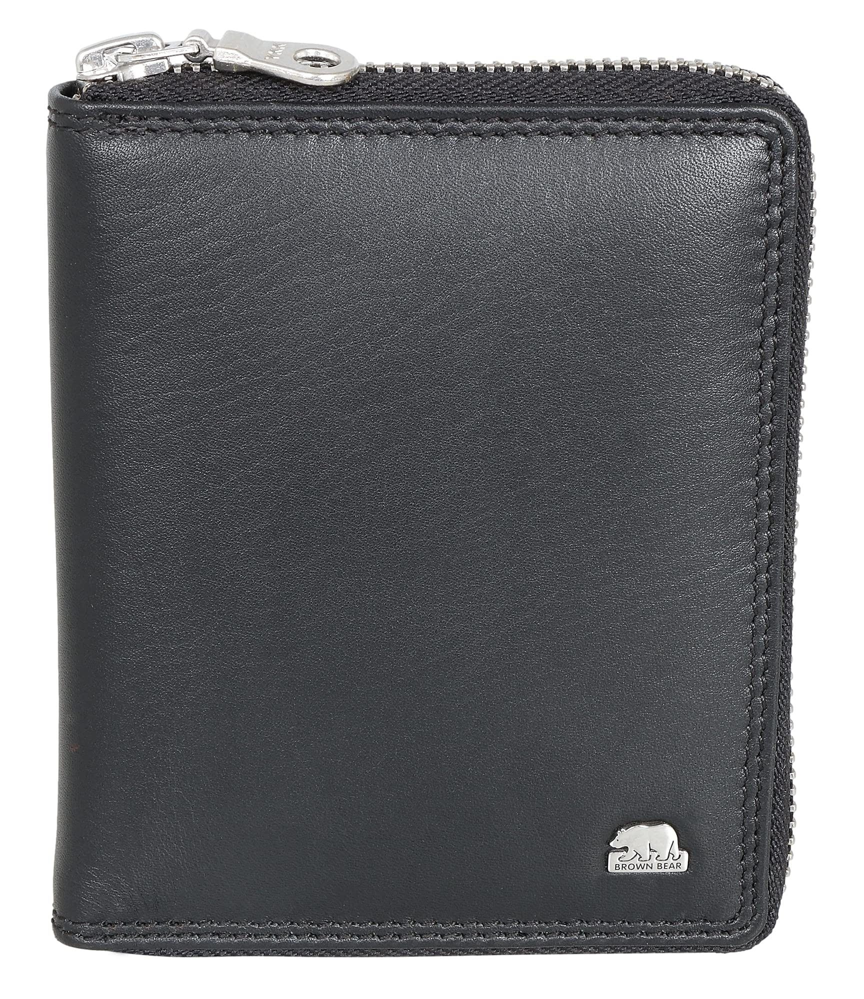 Geldbörse Classic 8009 umlaufender Reißverschluss Unisex Echtleder