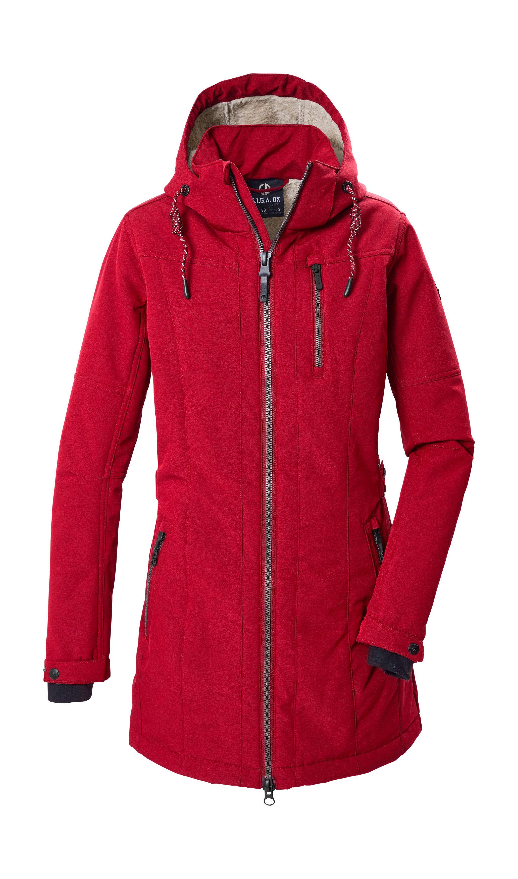 G.I.G.A. DX by killtec Softshellparka GW 61 WMN SFTSHLL PRK Winddichter, wasserabweisender Damen Softshell Parka mit Teddyfleece