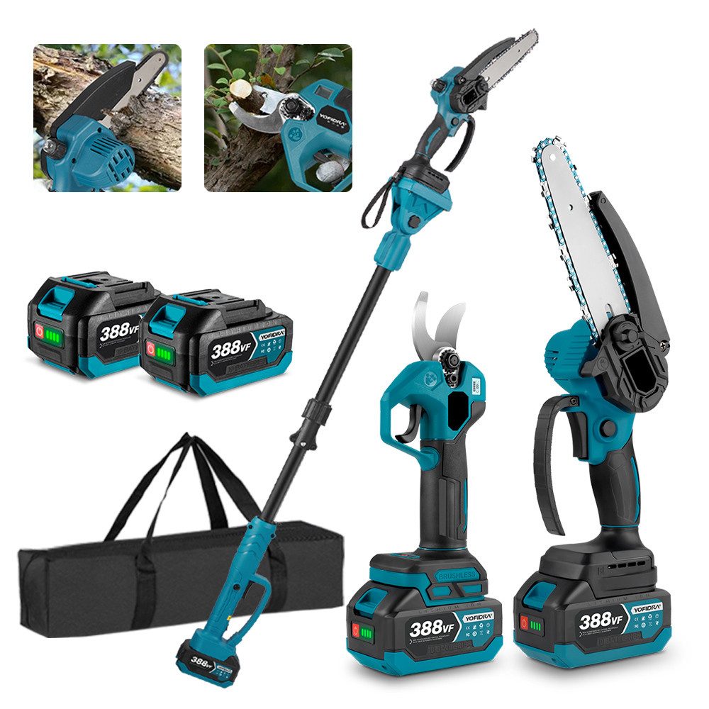 Yofidra Akku-Hochentaster 3-in-1 Bürstenloser Elektro Teleskop Hochentaster günstig online kaufen