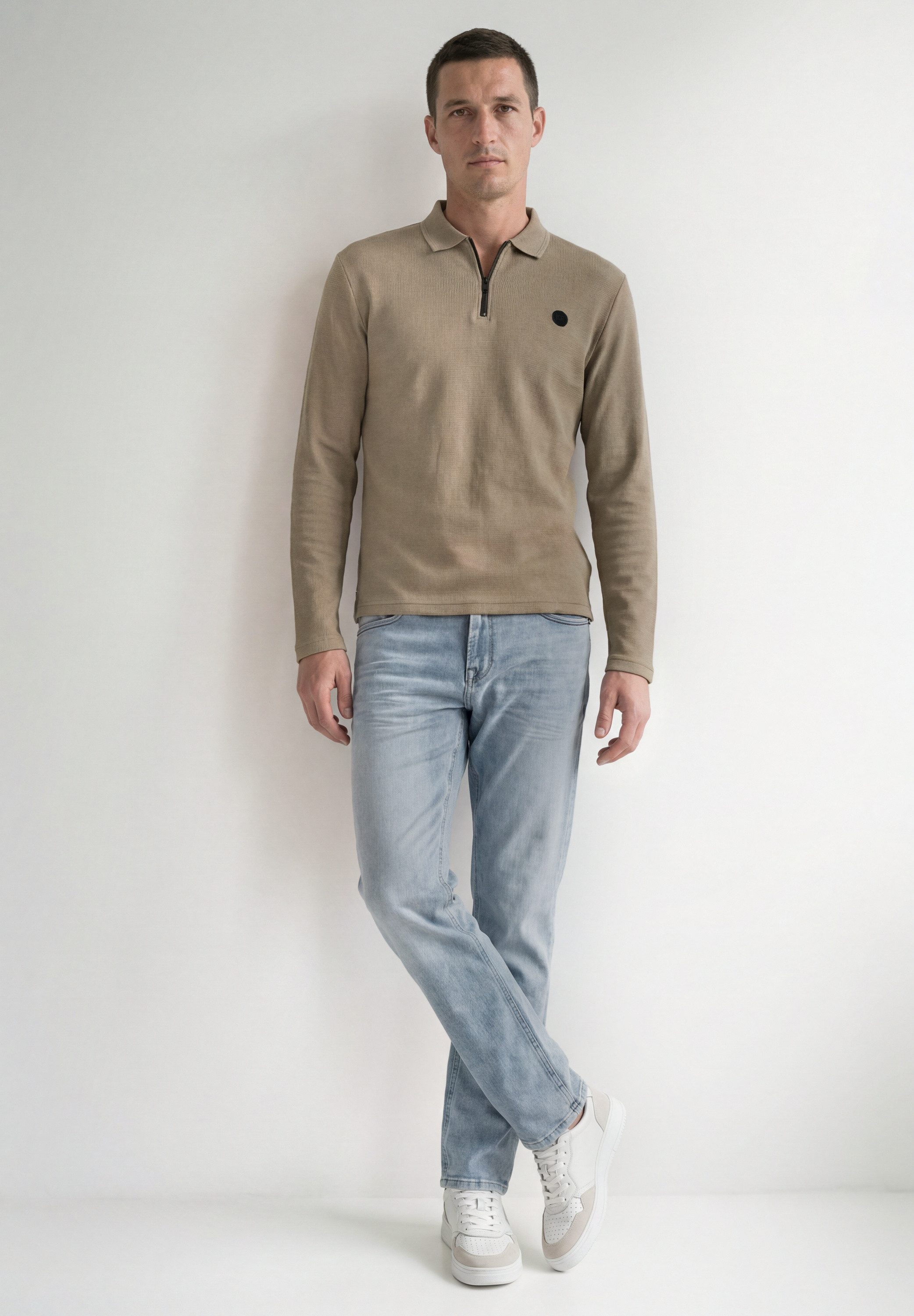 STREET ONE MEN Poloshirt aus Baumwolle mit Stretchante – Bild 3 von 5