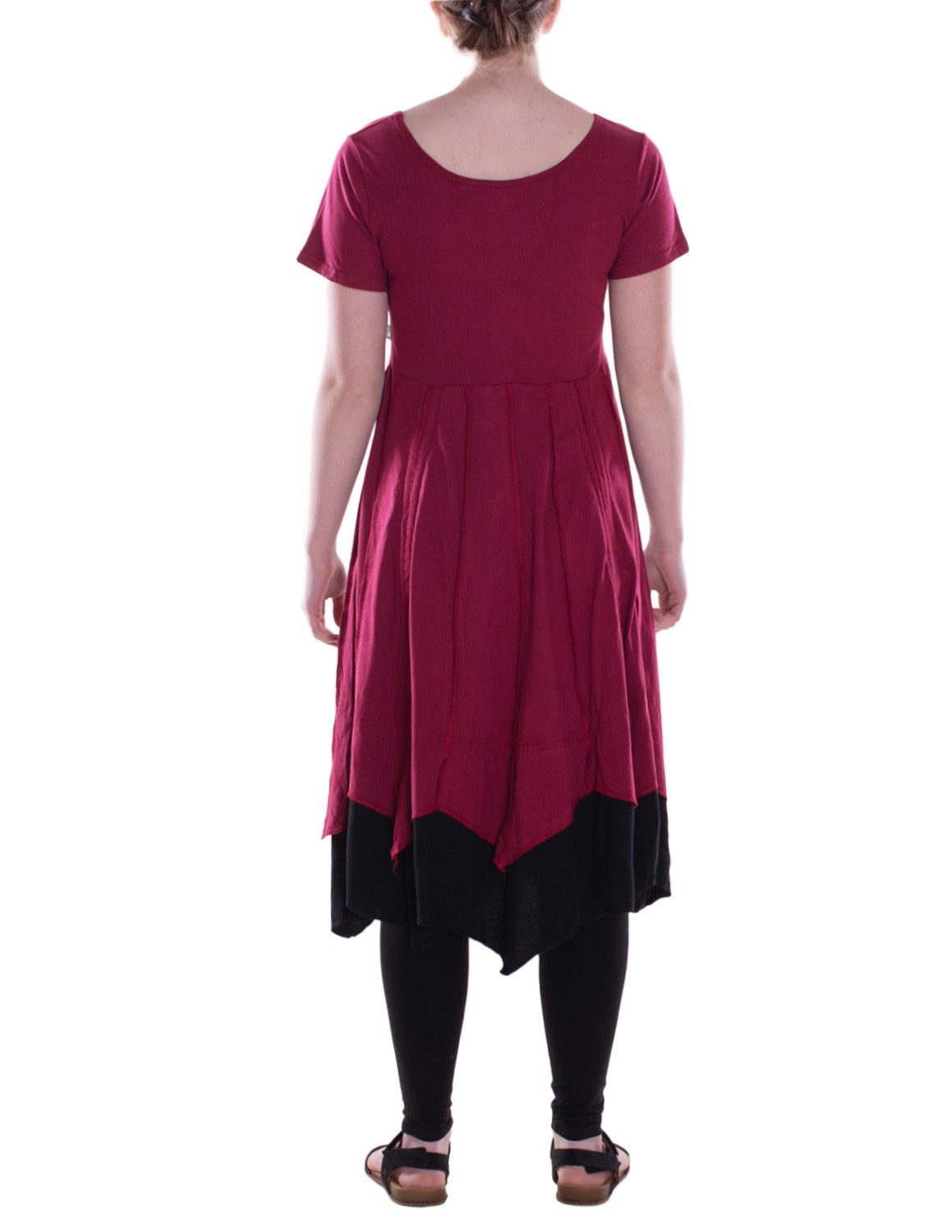 Vishes Midikleid Damen knielanges Kleid Baumwolle günstig online kaufen