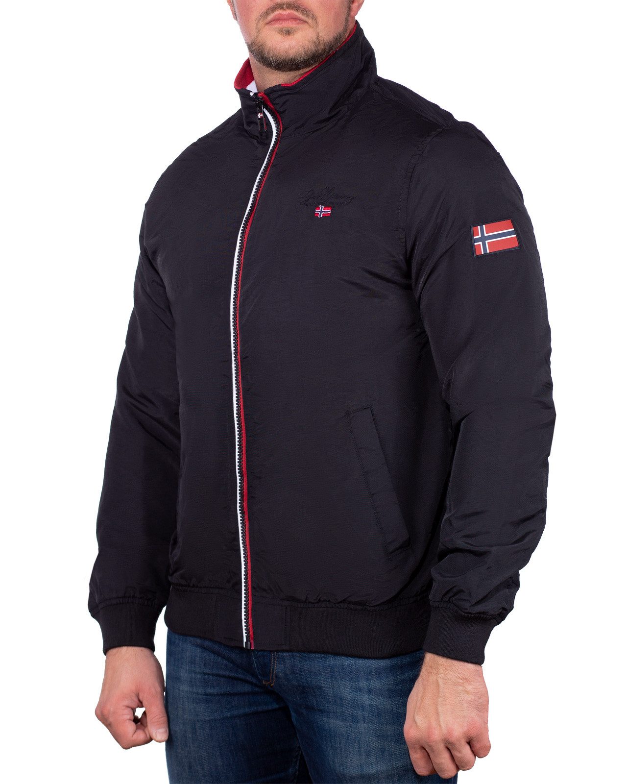 Geo Norway Allwetterjacke Herren Outdoor Jacke babenilde mit norwegen Fahne