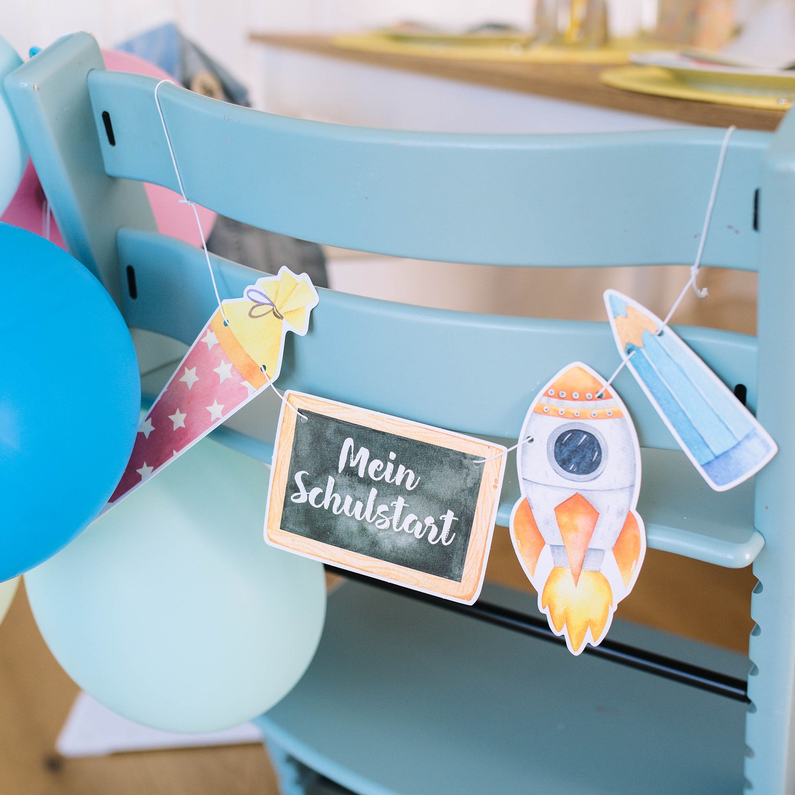 PAPIERDRACHEN Girlande Girlande zur Einschulung - in verschiedenen Designs erhältlich