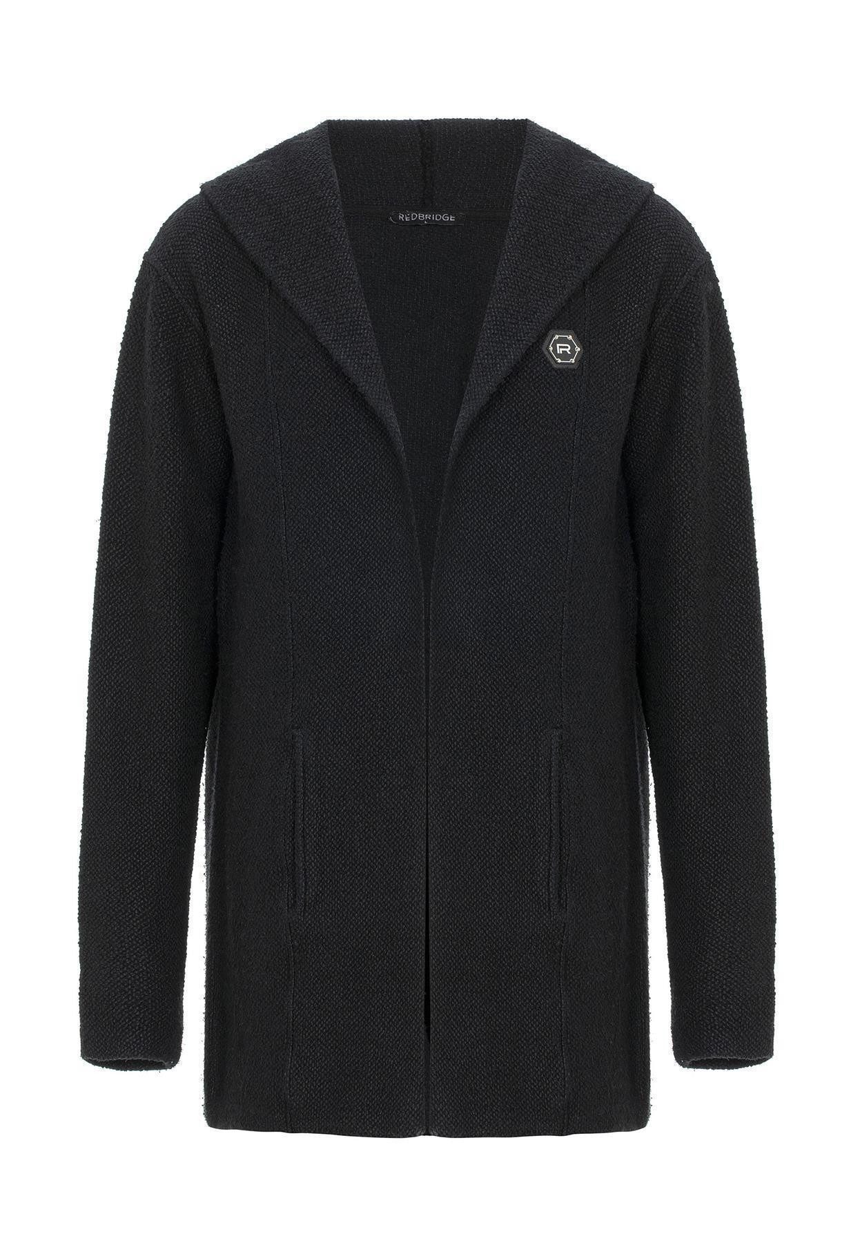 RedBridge Cardigan mit Kapuze ohne Verschluss Grobstrick Jacke