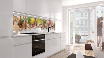Stickerprofis Küchenrückwand KÜCHENZAUBER, (Premium), 1,5mm, selbstklebend, hält auf besonders vielen Öberflächen