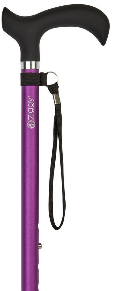 Stockshop Gehstock Gehstock Soft Melbourne Purple, Derbygr., Leichtmet., höhenverst.