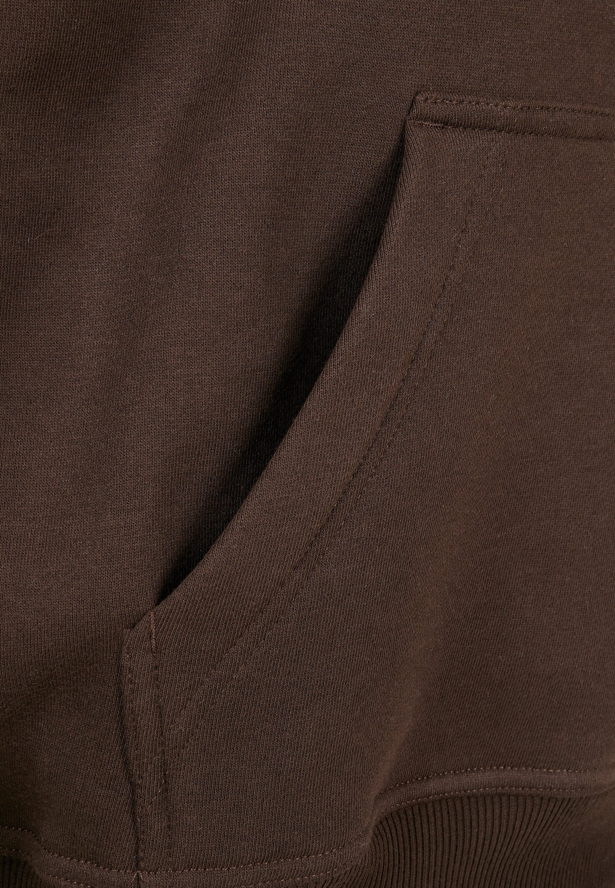 URBAN CLASSICS Sweater Herren Blank (1-tlg) Hoody brown