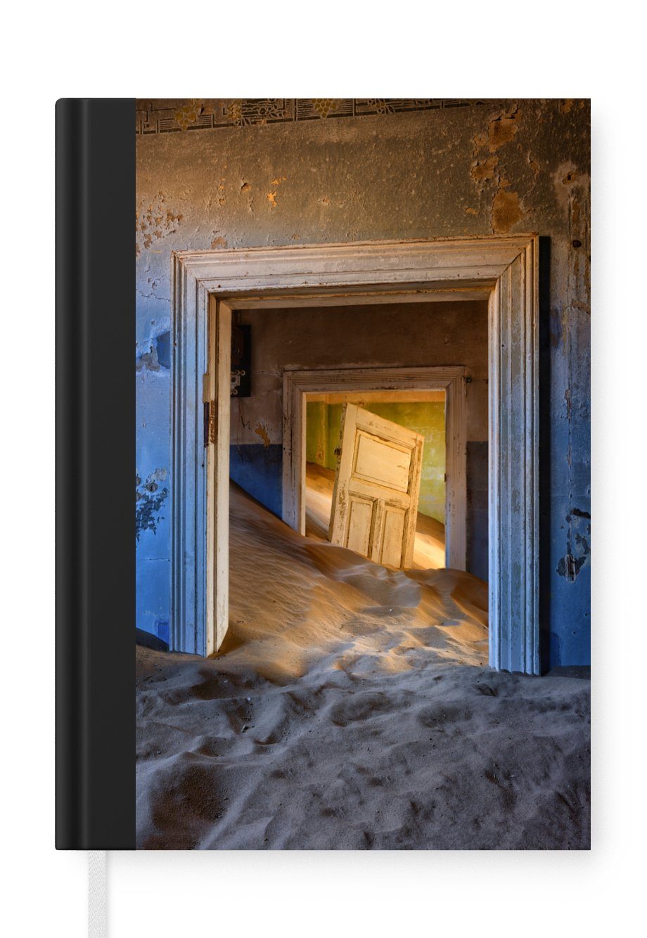 MuchoWow Notizbuch Architektur - Sand - Wüste - Tür, Journal, Merkzettel, Tagebuch, Notizheft, A5, 98 Seiten, Haushaltsbuch