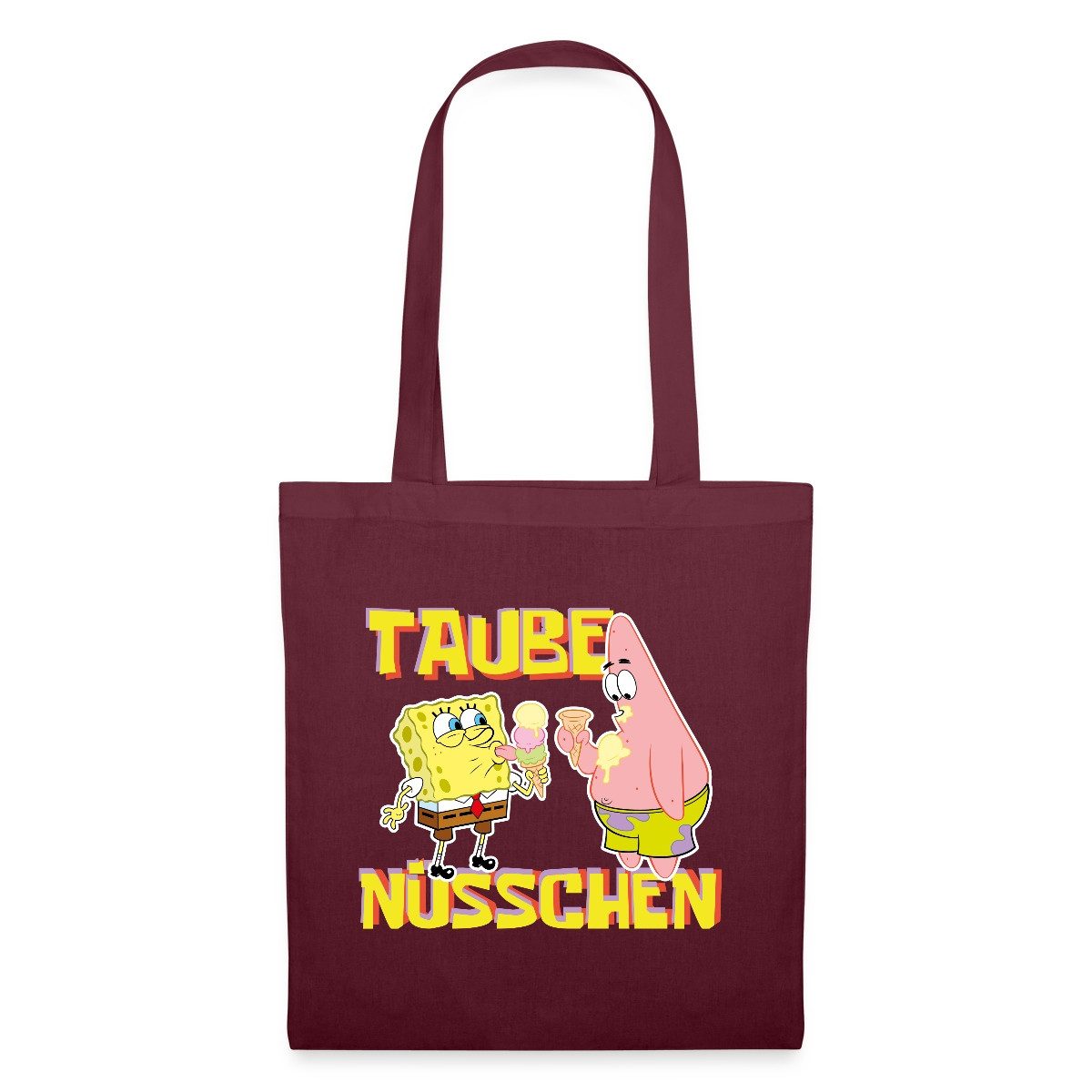 Spreadshirt Henkeltasche SpongeBob Schwammkopf Taube Nüsschen günstig online kaufen