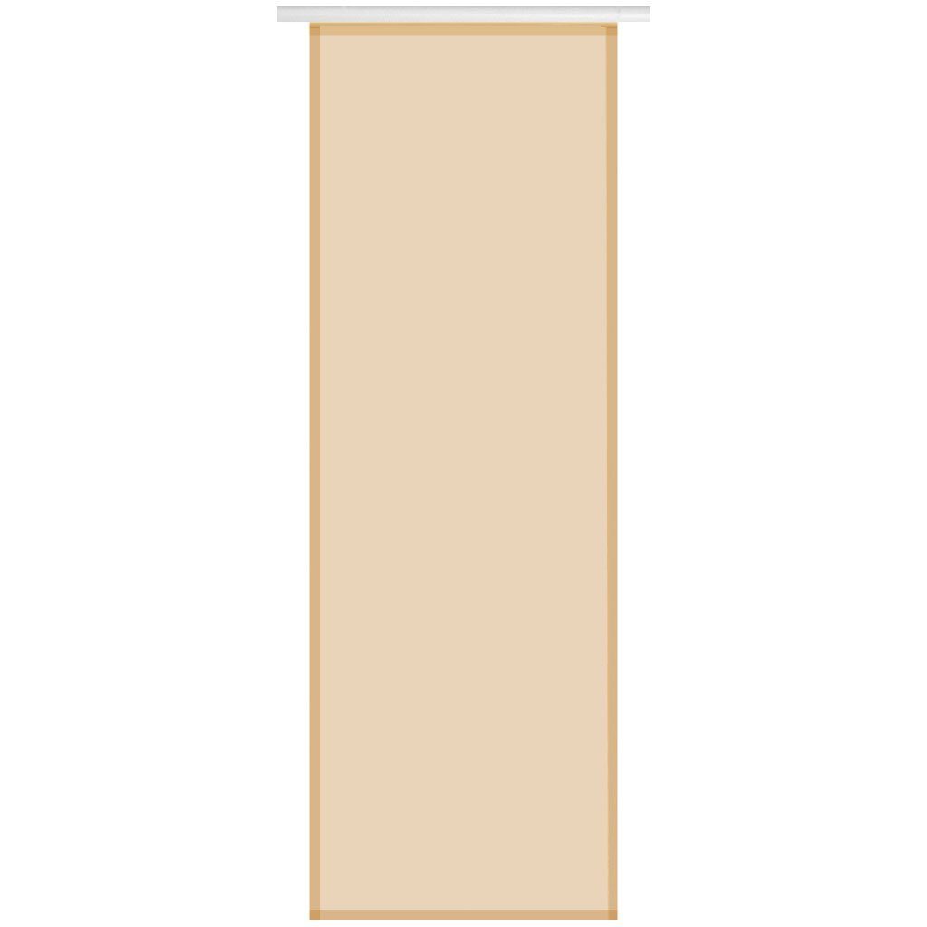 Vorhang, Bestgoodies, Klettband (1 St), mit Schiebegardine Klettband transparent, 245cm Transparente x Microfaser, 60cm (BxL), Beige