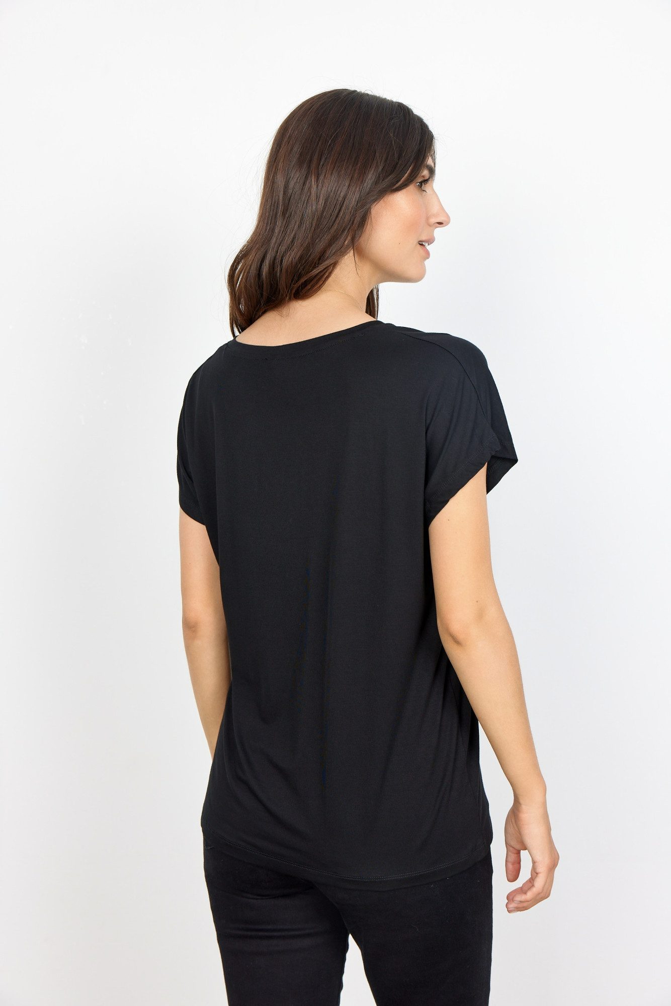 soyaconcept V-Shirt SC-MARICA 32 aus Viskosemischung mit Lyocell und Elasthan, Regular Fit
