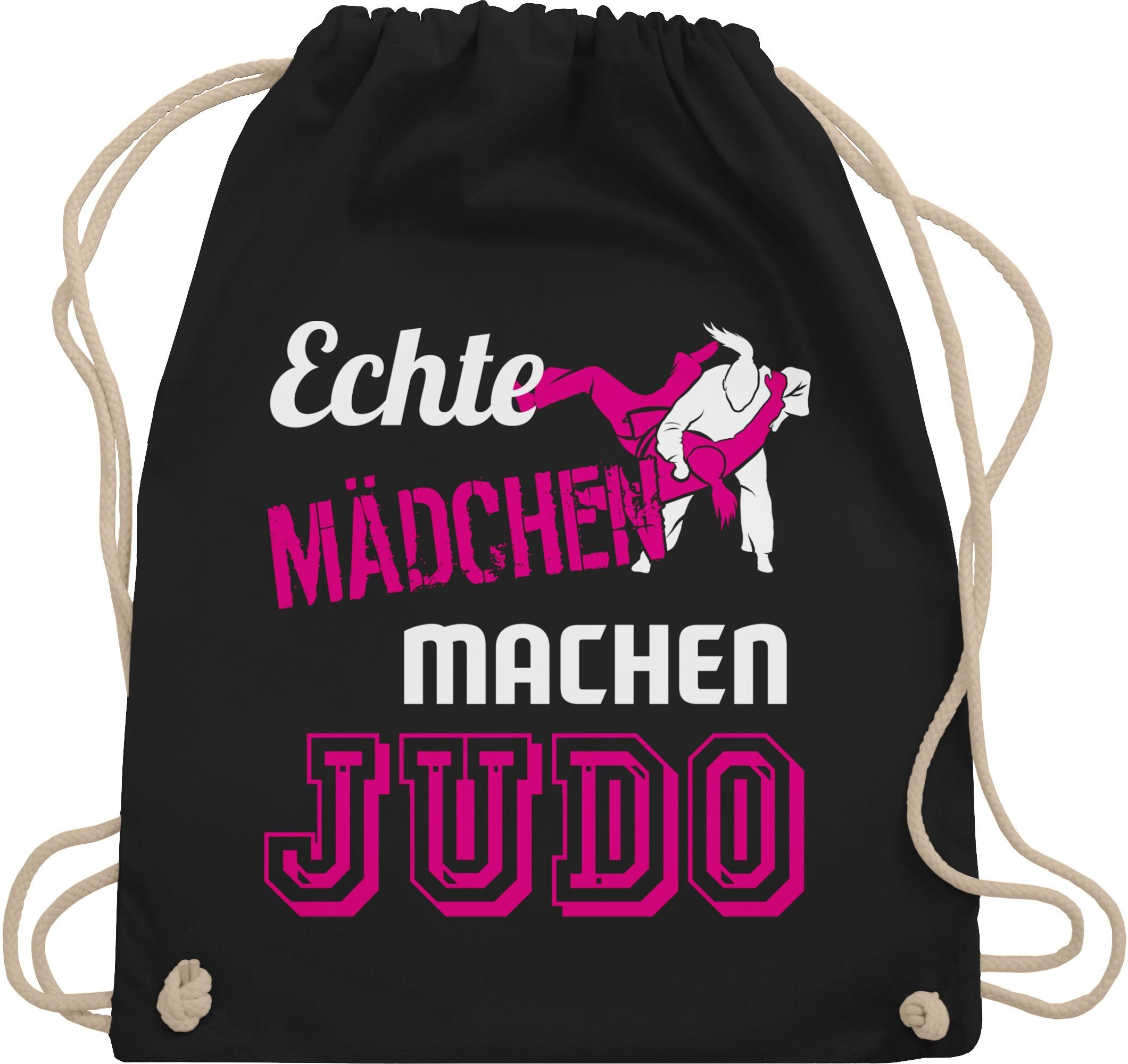 Turnbeutel Echte Mädchen machen Judo