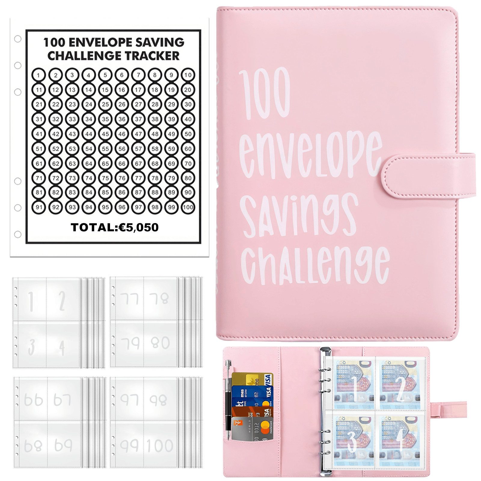 BlingBin Ringbuchmappe Geldsparbinder Budget Planner, 100 günstig online kaufen