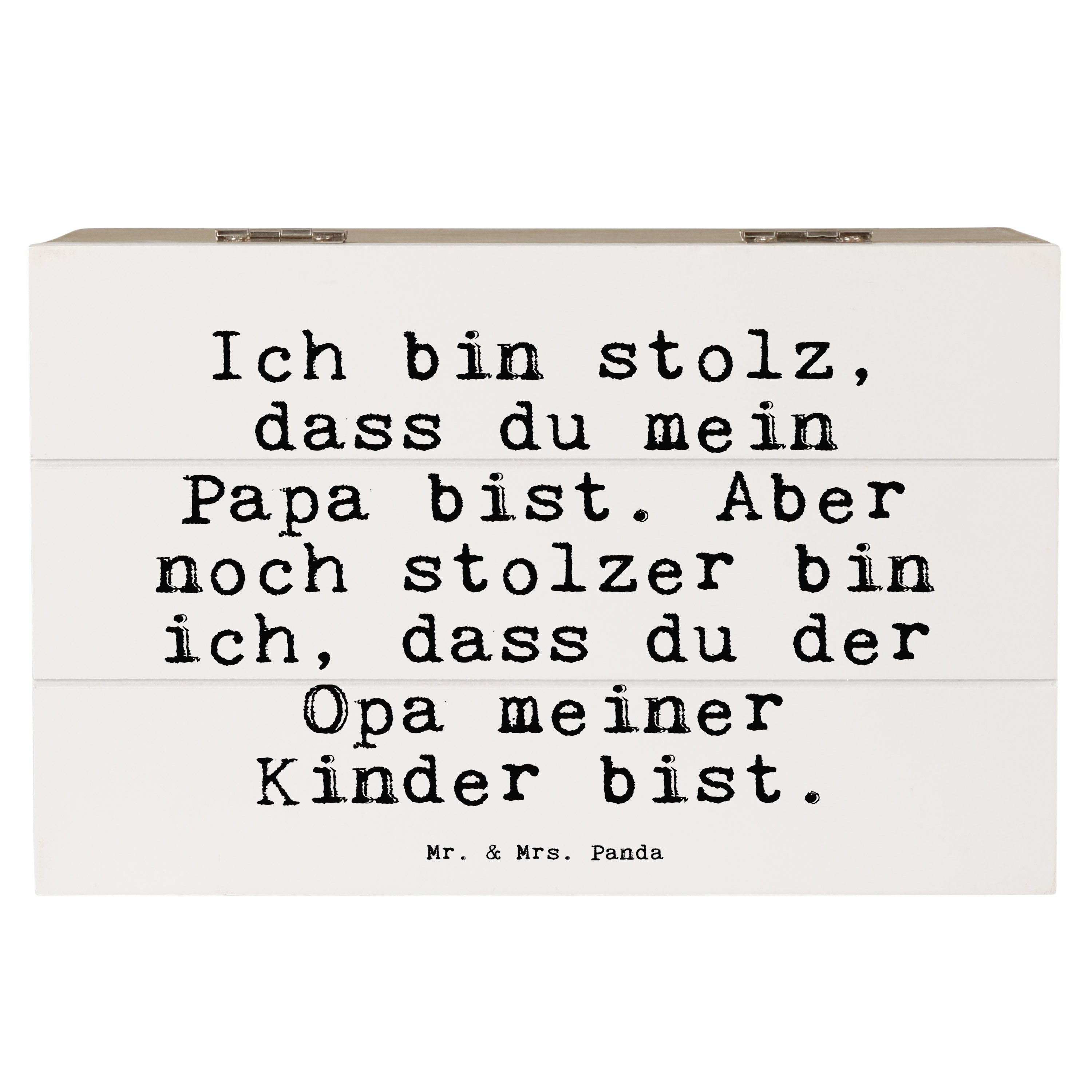 Mr. & Mrs. Panda Dekokiste »Ich bin stolz, dass... Weiß Geschenk