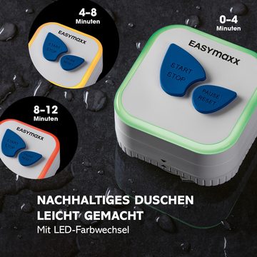EASYmaxx Intervall-Timer LED-Wasserspartimer (1-St., mit LED-Funktion), für nachhaltiges Duschen mit Zeit im Blick