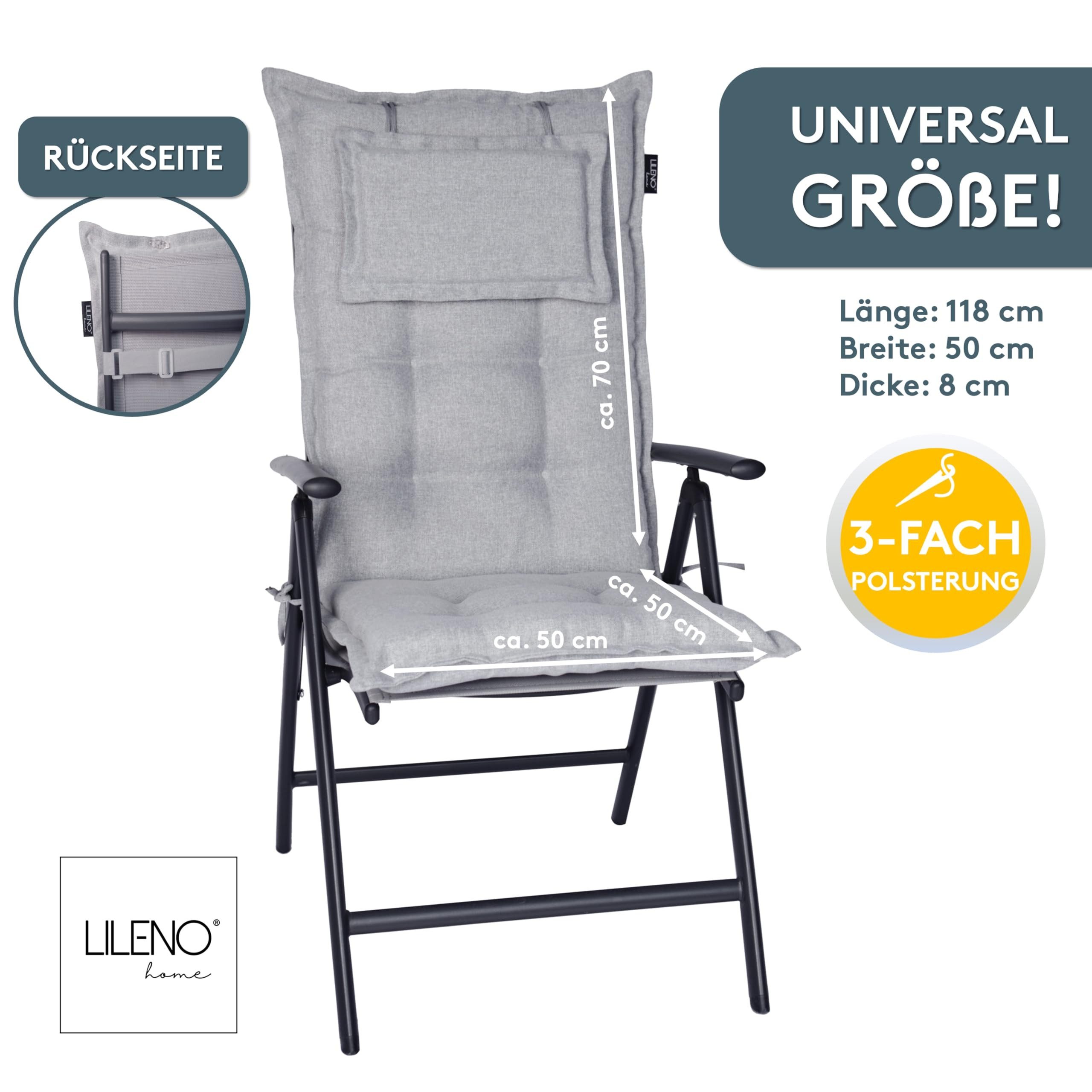 LILENO HOME Hochlehnerauflage Gartenstuhl Auflage, bequeme günstig online kaufen