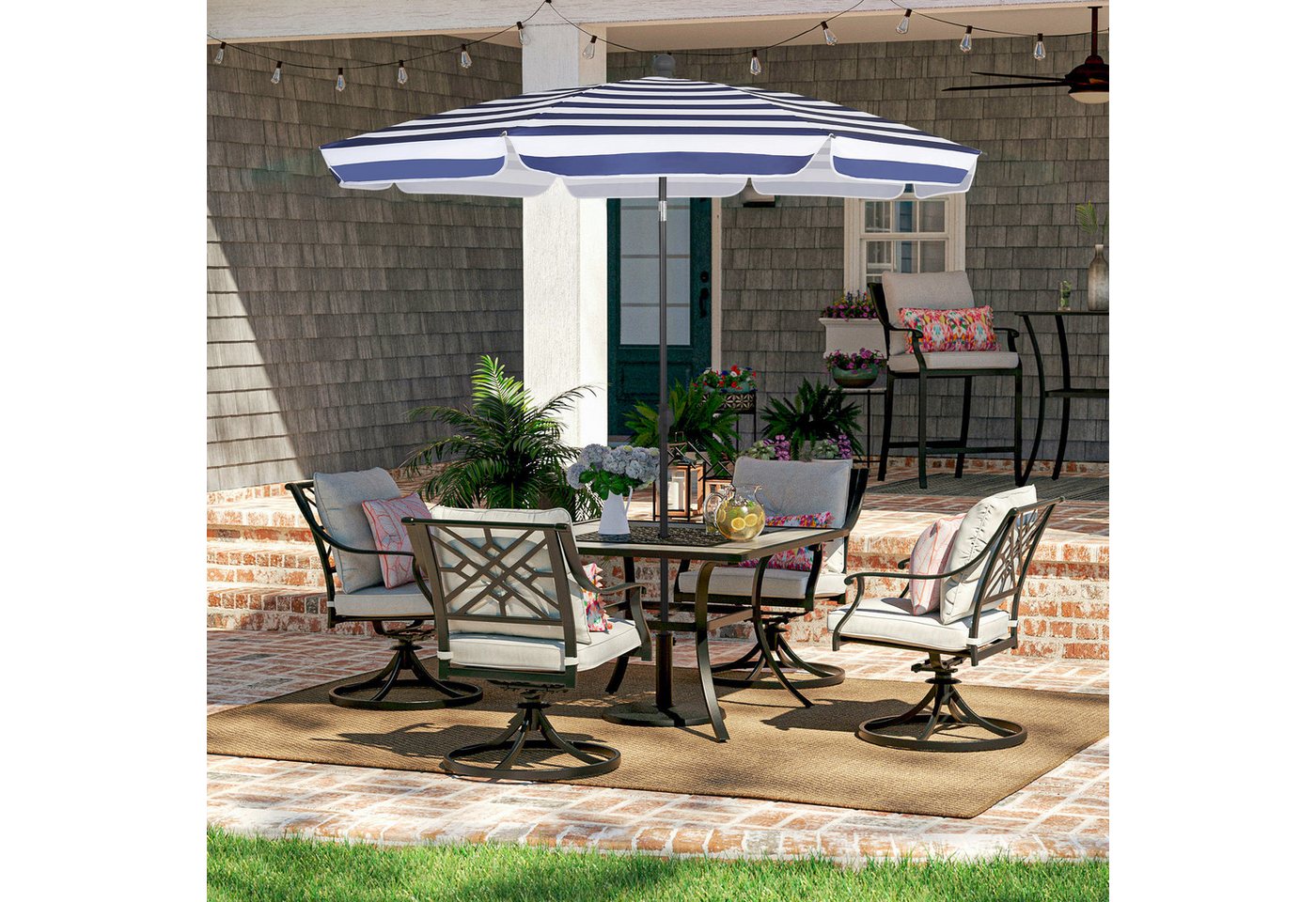 Thumbnail - Sekey Balkonschirm 200 cm Sonnenschirm mit Schutzhülle für Balkon Garten, UV-Schutz 50+, LxB: 180,00x180,00 cm, Neigungs...