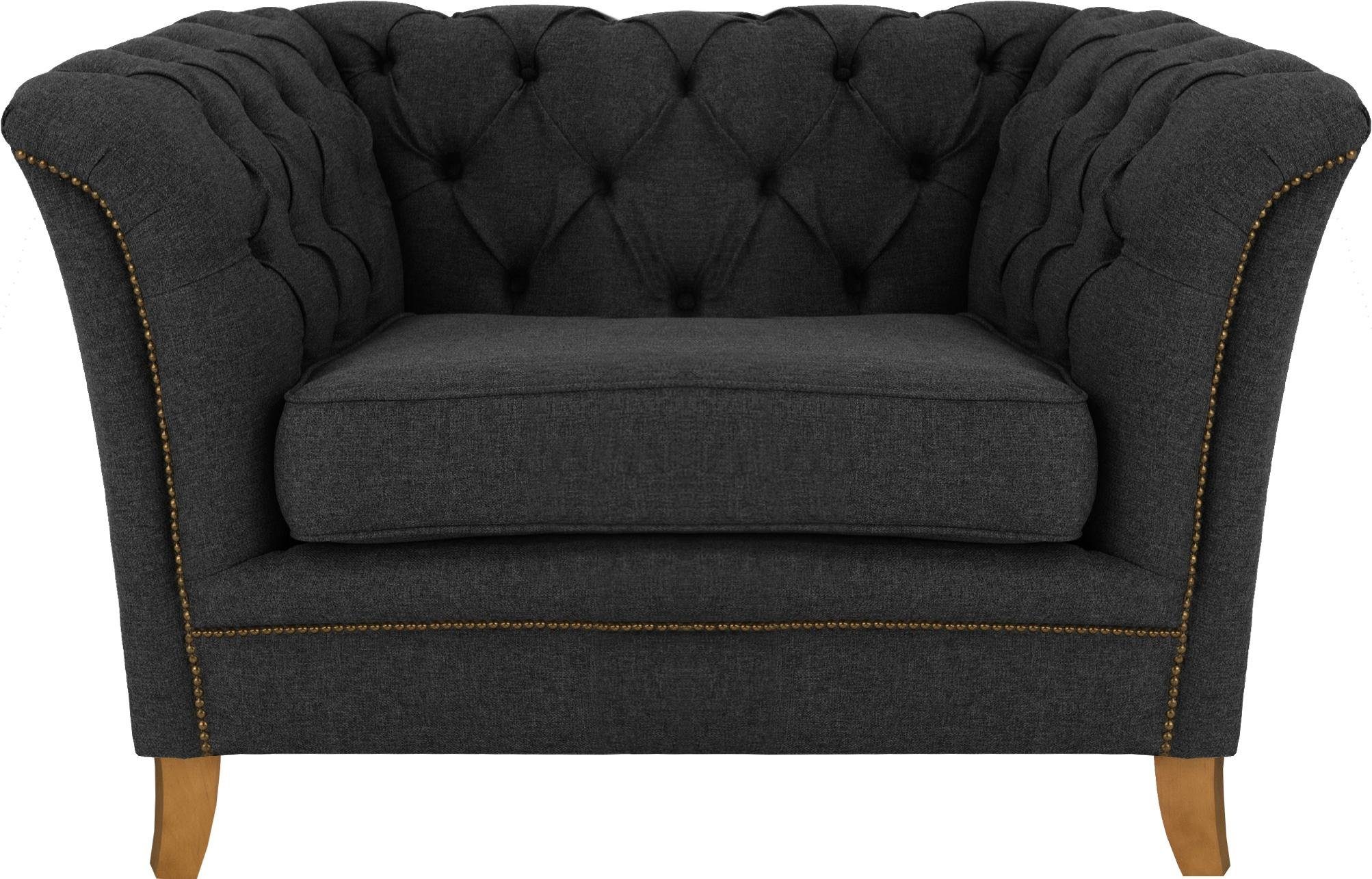 Home affaire Sessel Newport modernes Chesterfield, günstig online kaufen
