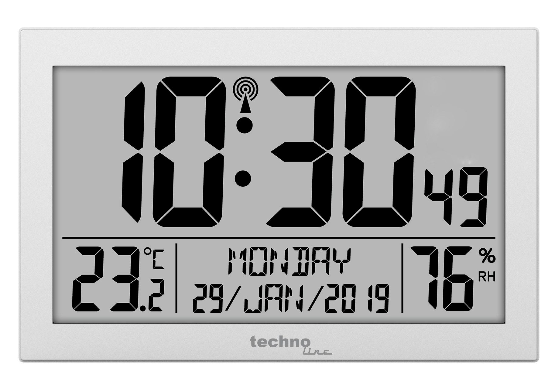 technoline Funkwanduhr WS 8016 (mit Temperatur- günstig online kaufen