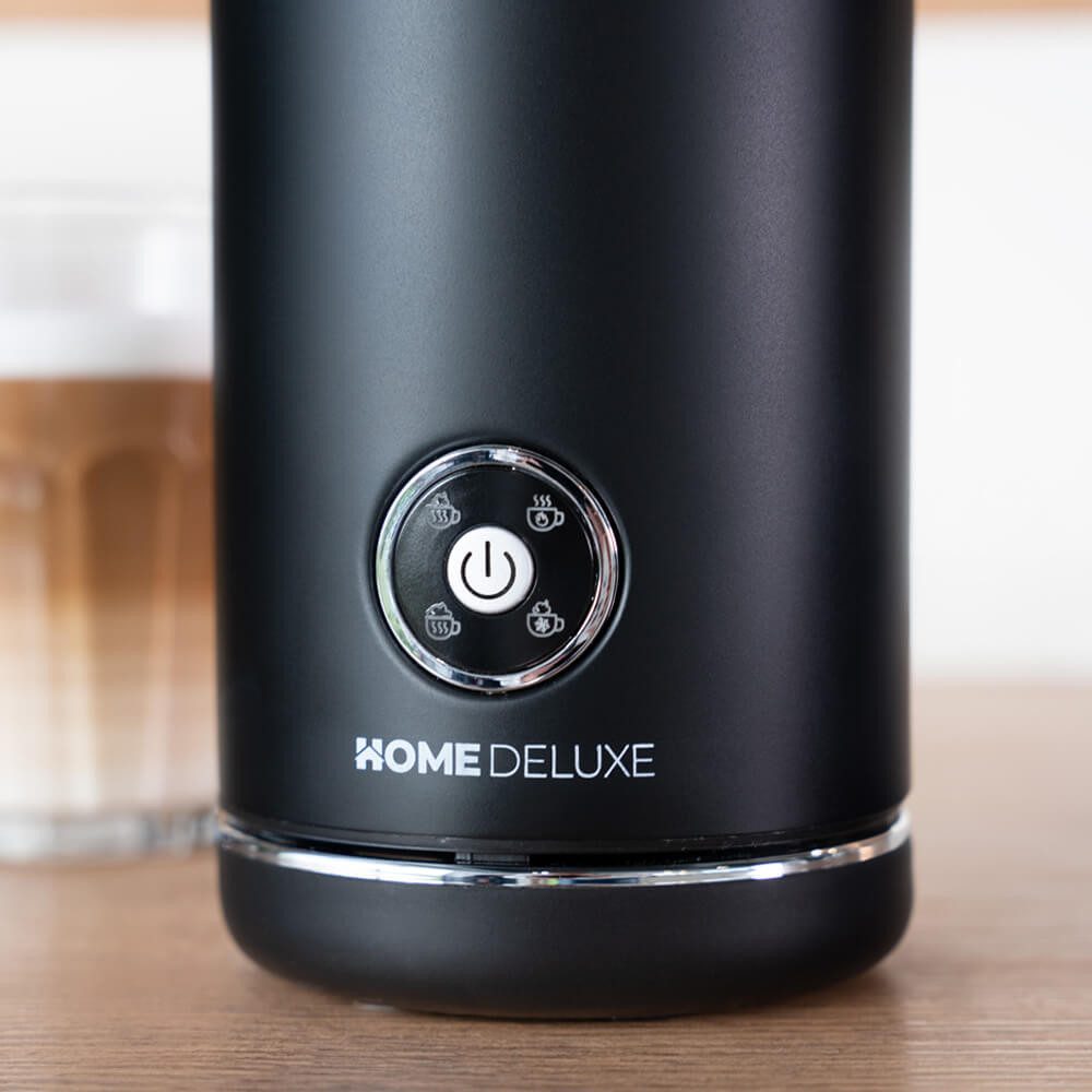 HOME DELUXE Milchaufschäumer ROYAL - Matt Schwarz, 500 W, 4 in 1 Funktion, antihaft-Beschichtung, elektrisch – Bild 4 von 5