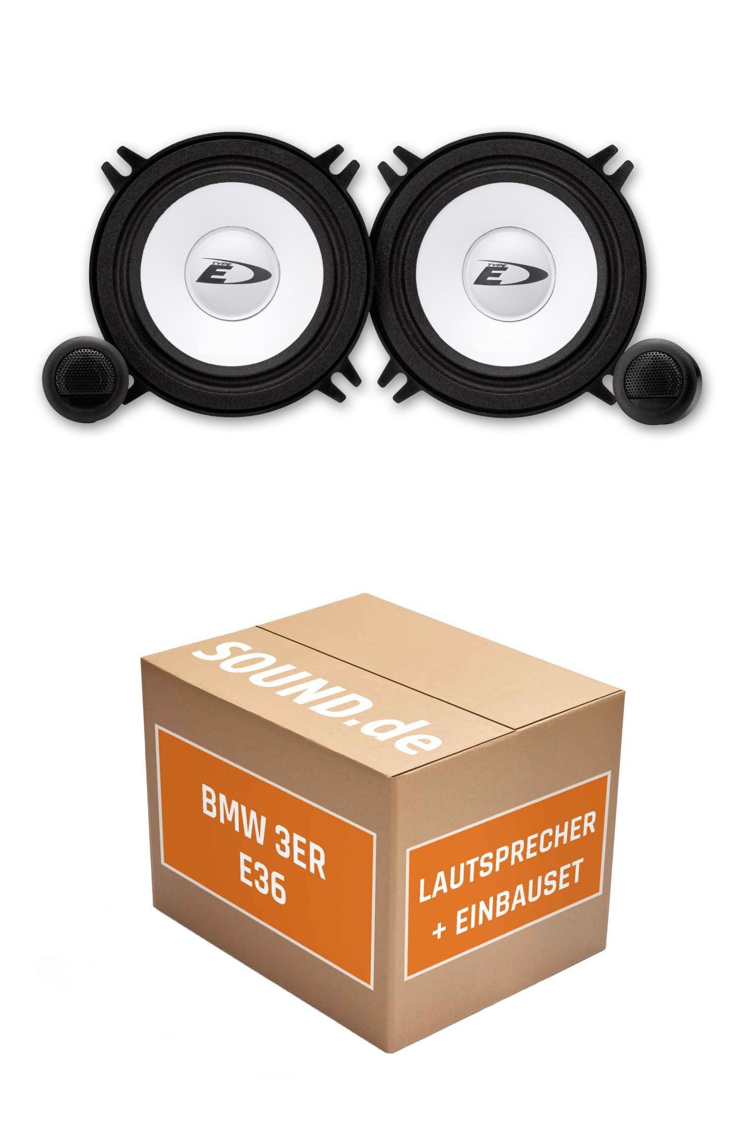 JUST SOUND best choice for caraudio Boxen Einbauset vorne Alpine SXE-1350S für BMW 3er E36 + Limousine Auto-Lautsprecher (40 W)
