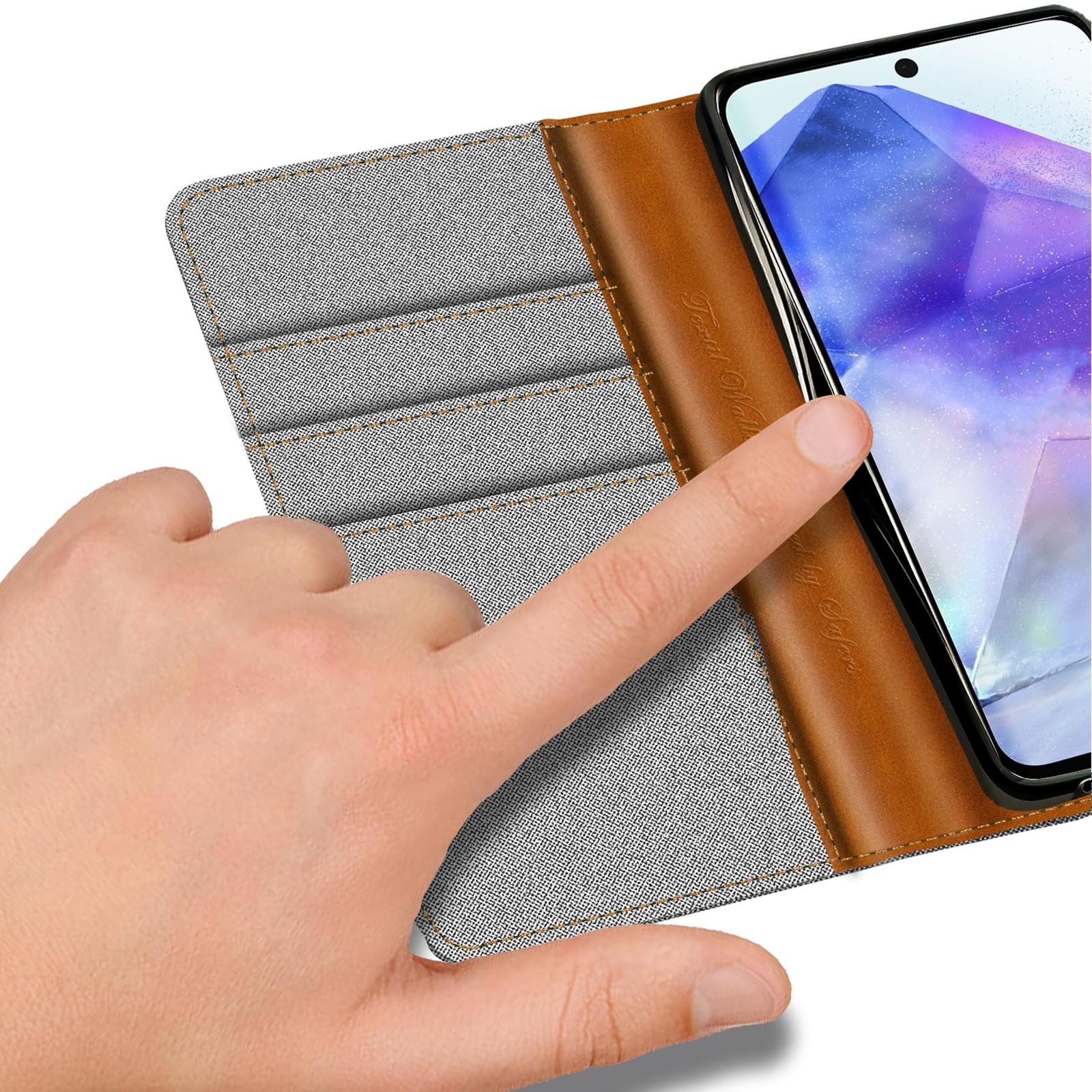 CoolGadget Handyhülle Flip Case Wallet Cover Book Tasche für Samsung Galaxy A37 5G, Handy Tasche mit Kartenfach Book Schutzhülle – Bild 5 von 5