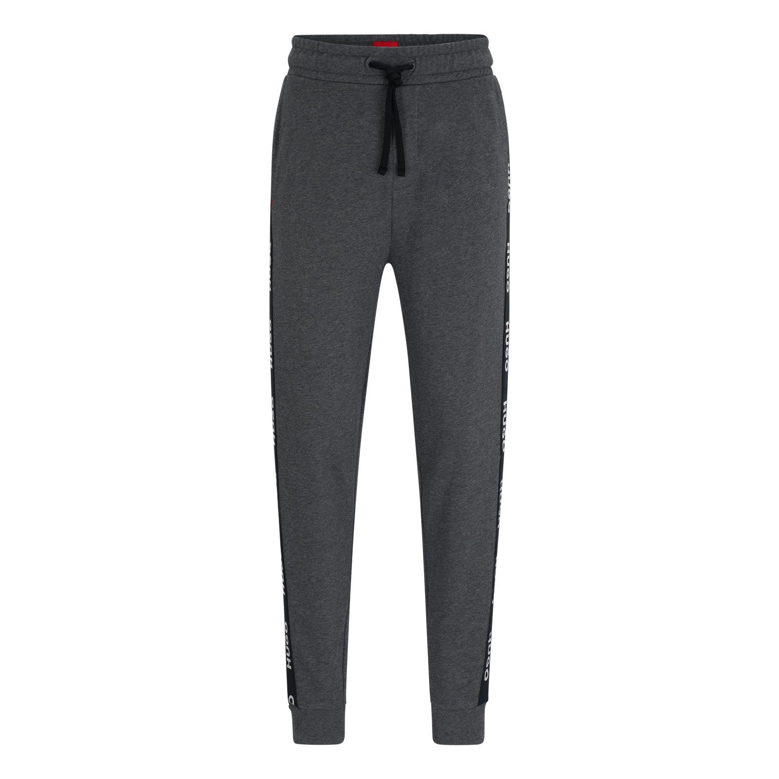 Sporty Jogginghose Pant Logo mit HUGO grey Tunnelzug 061