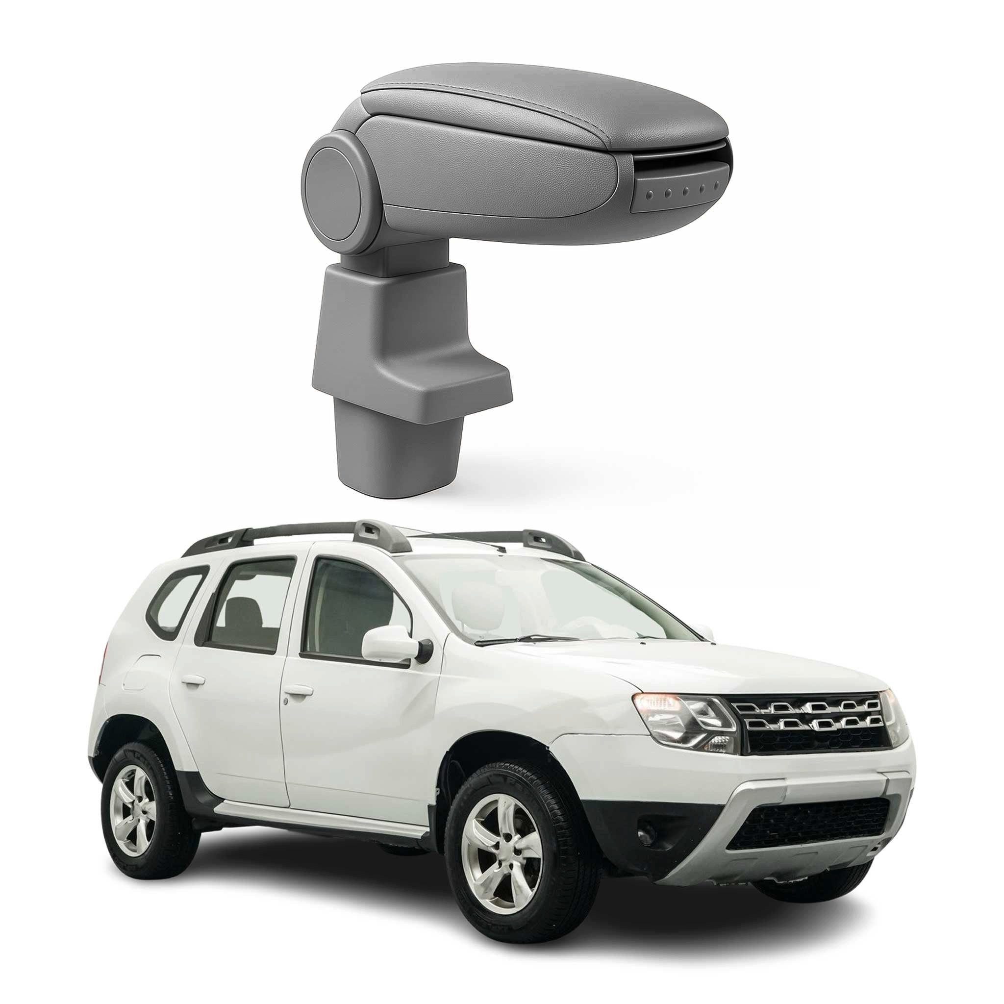 OMAC Armlehne Mittelarmlehne für Dacia Duster 2010-2017 PU-Leder Grau, Langlebig,Multifunktional,Einfache Installation