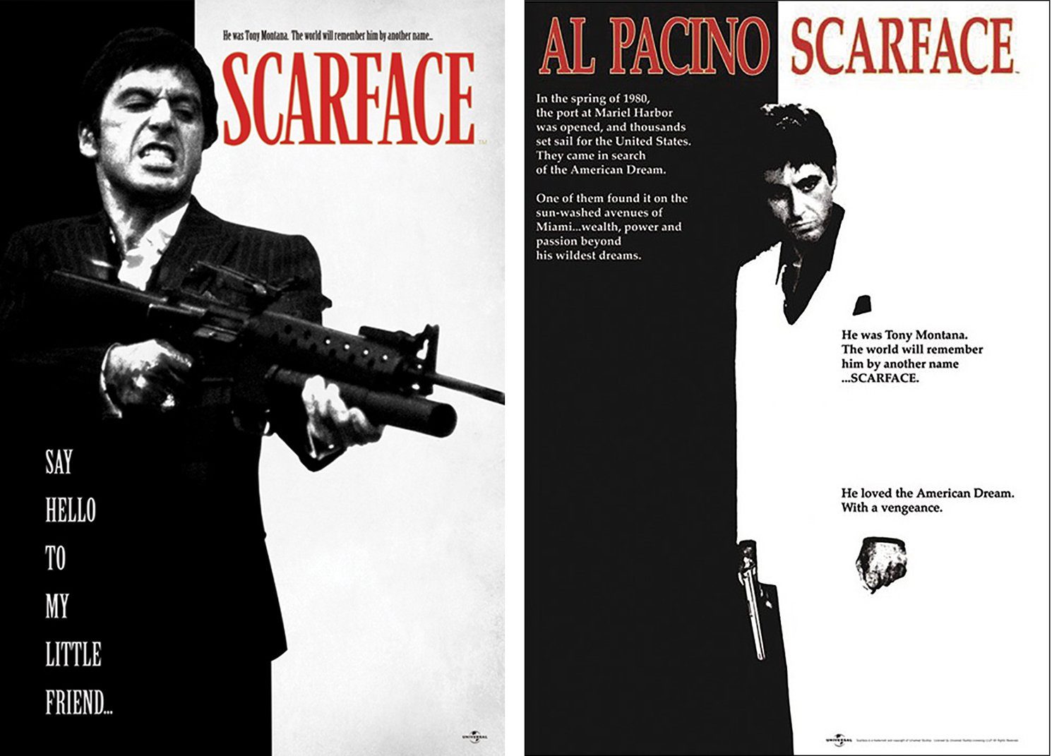 Close Up Poster Scarface Poster 2erSet günstig online kaufen