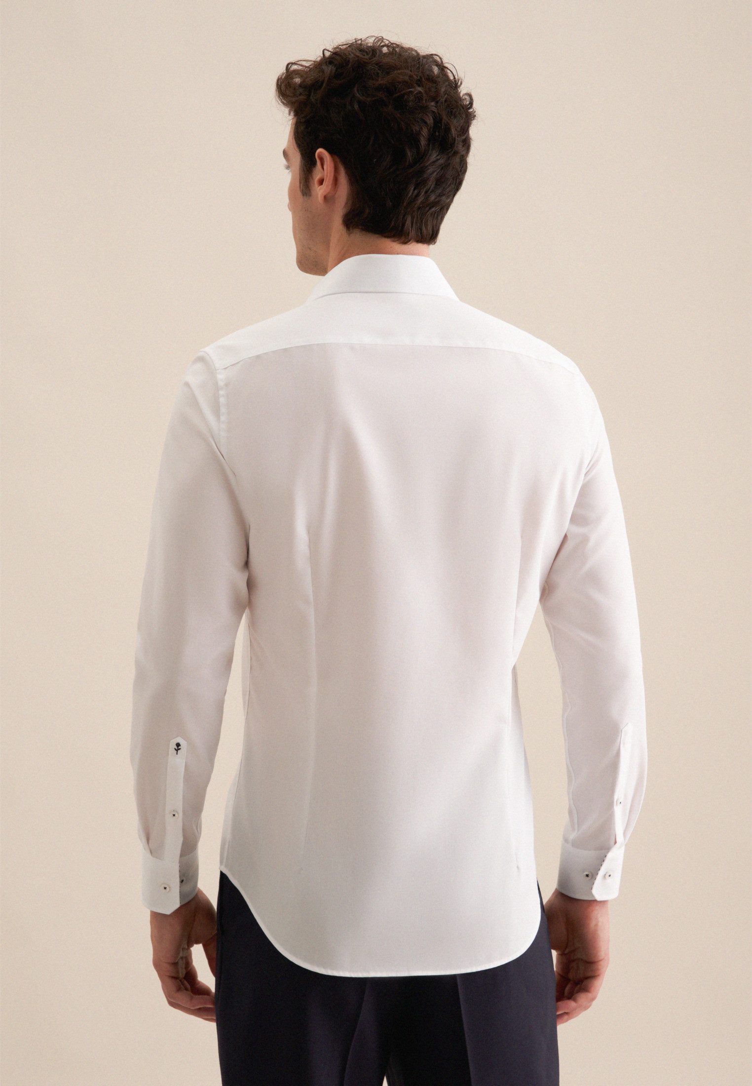 seidensticker Businesshemd "Slim" Slim Langarm Kentkragen Uni günstig online kaufen