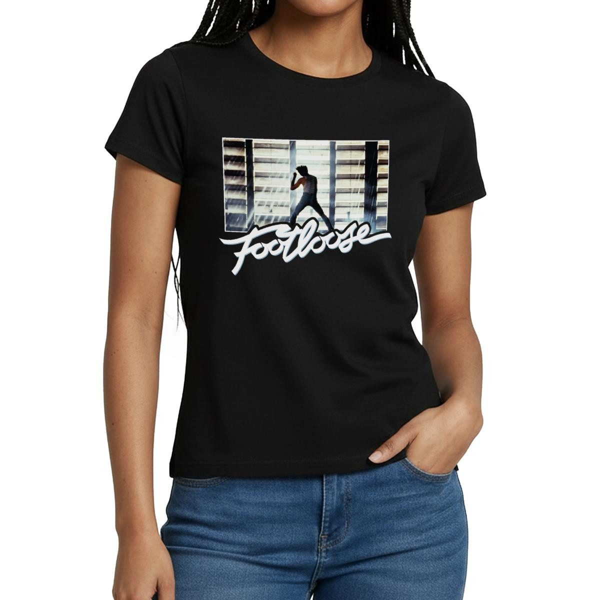 Spreadshirt T-Shirt Footloose Kultige Lagerhaus-Tanzszene Zu Never Frauen T-Shirt (1-tlg)