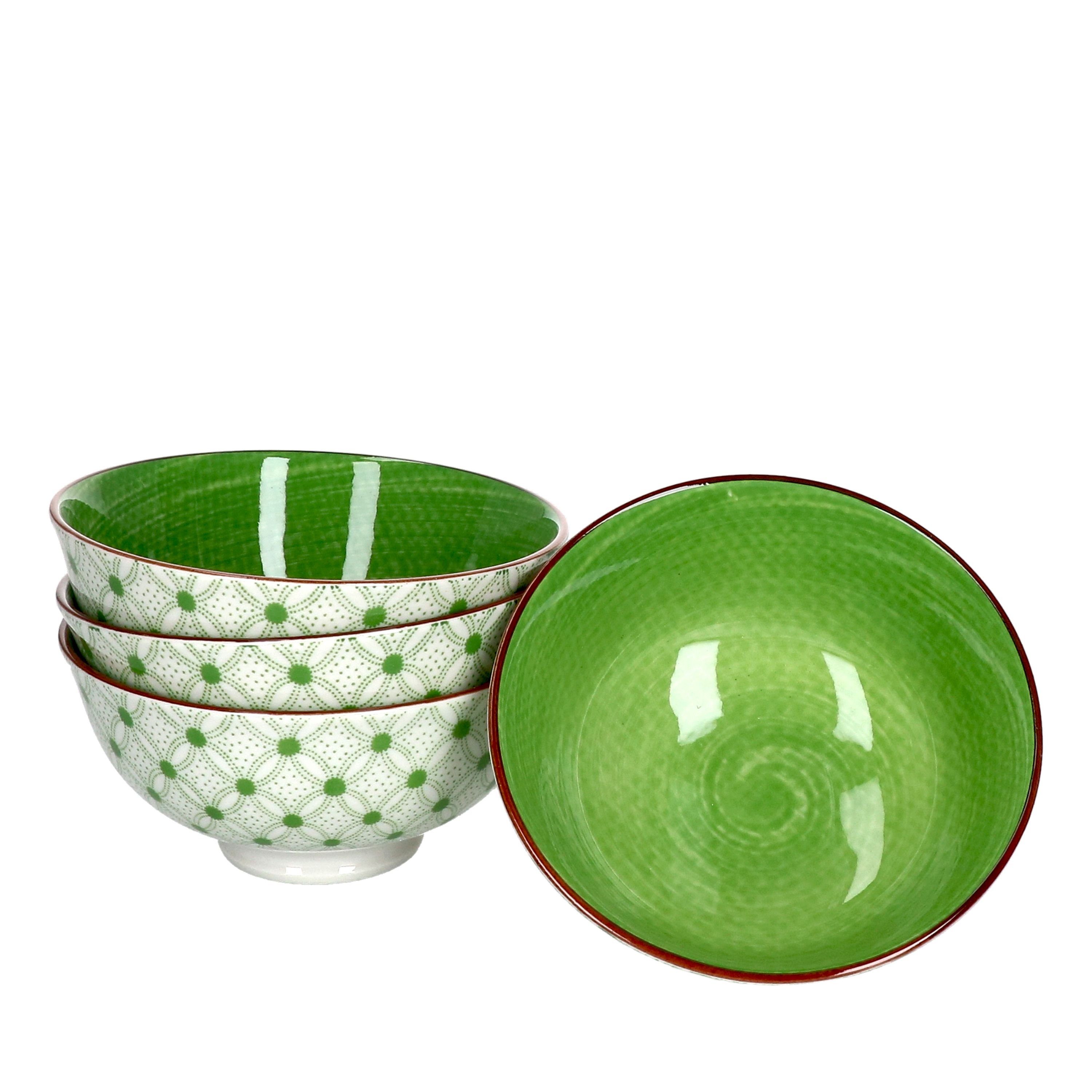 Ritzenhoff & Breker Servierschale 4er Set Schale 12cm Lime Rio - Ritzenhoff 744781, Porzellan