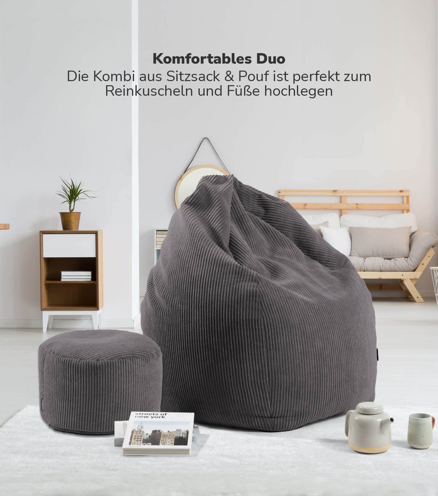 mokebo Sitzsack Der Tagträumer (mit Hocker), günstig online kaufen