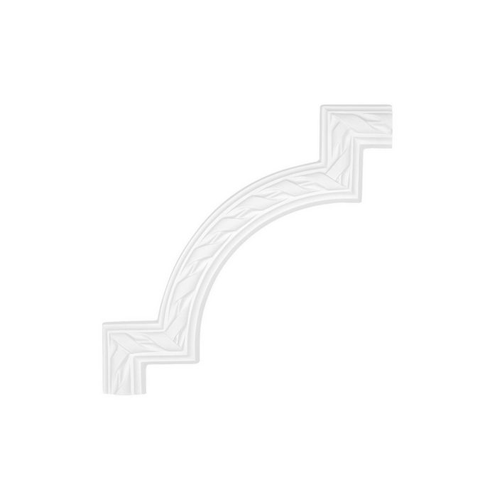 Hexim Perfect Stuckleiste AC204-12 Wand- und Deckenumrandung aus PU - Segment als Ergänzung zur Flachleiste hart & stoßfest weiß - Spiegelrahmen