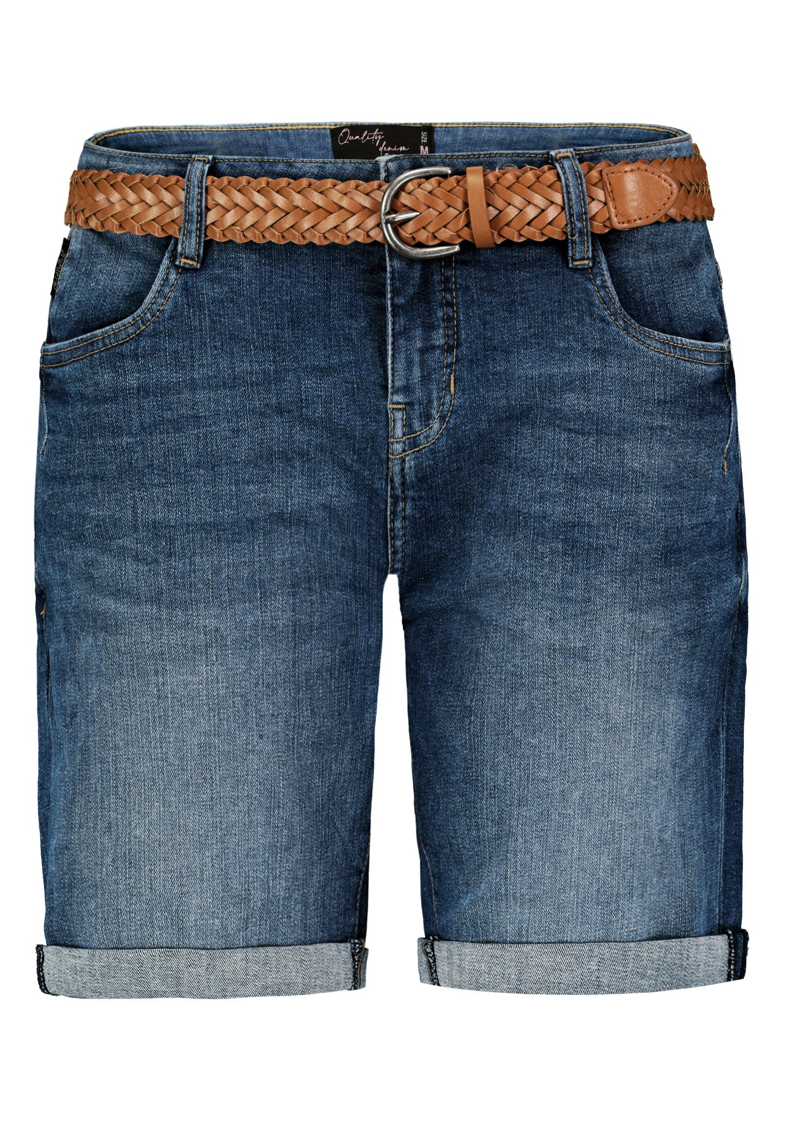 SUBLEVEL Bermudas Damen Jeans Shorts Bermuda Kurze Hose Shorts Short Denim Stretch Denim