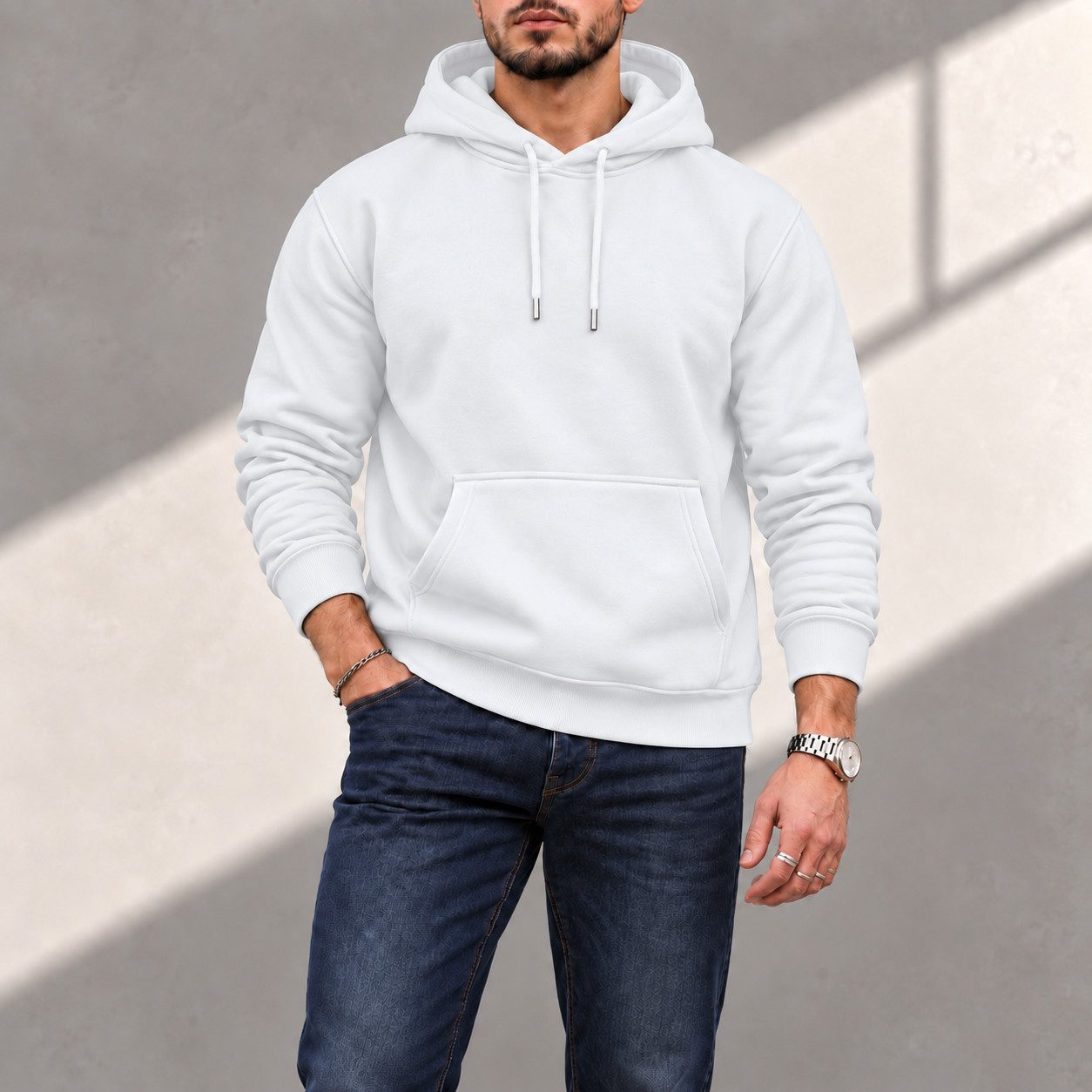S&S Kapuzensweatshirt Hoodie Herren Kapuzenpullover Moderne Sweatshirt Baumwollmischung (Packung, 1-tlg) Fleece Pullover Hoody – Bild 5 von 5