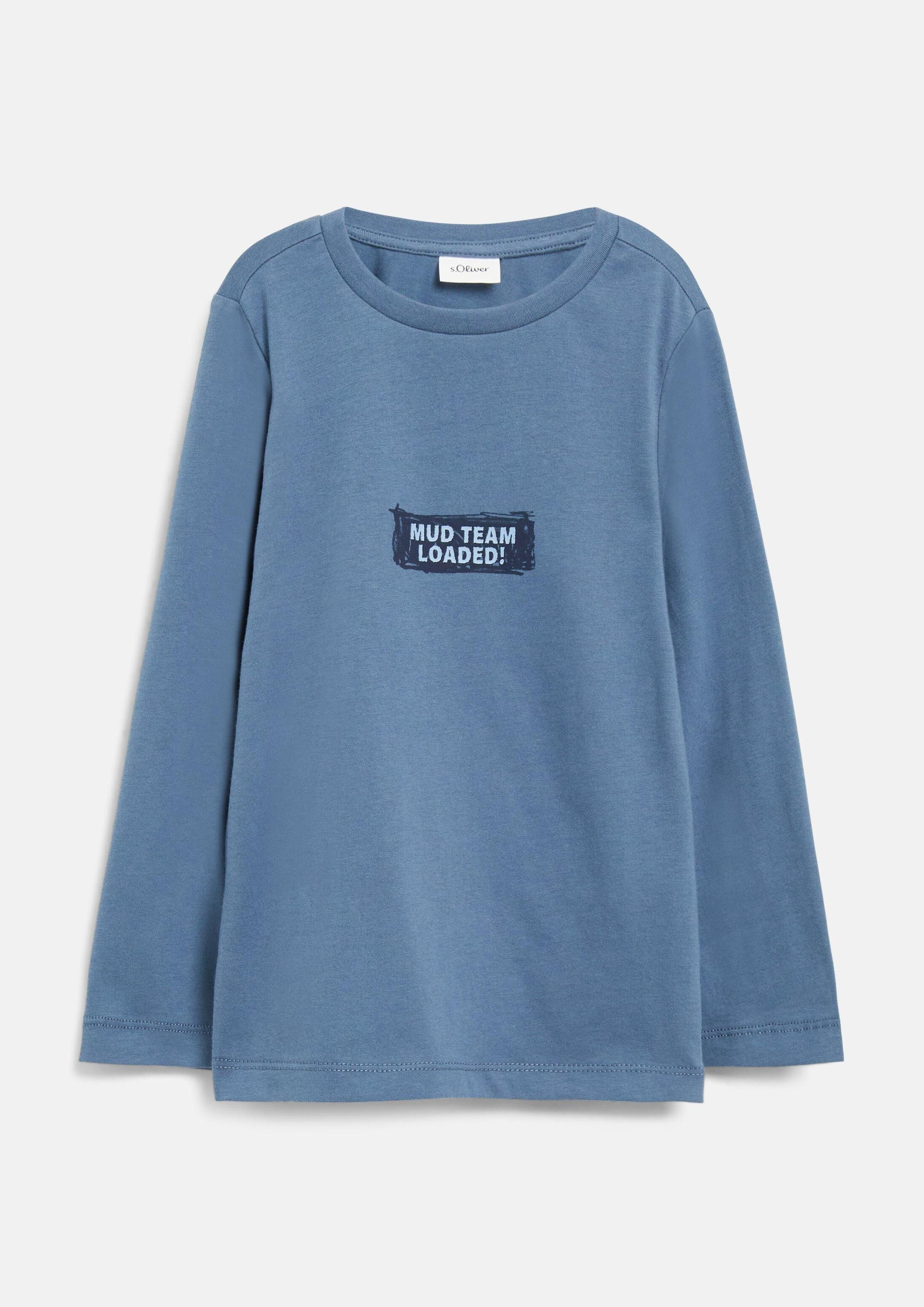 s.Oliver Langarmshirt T-Shirt Longsleeve mit Print