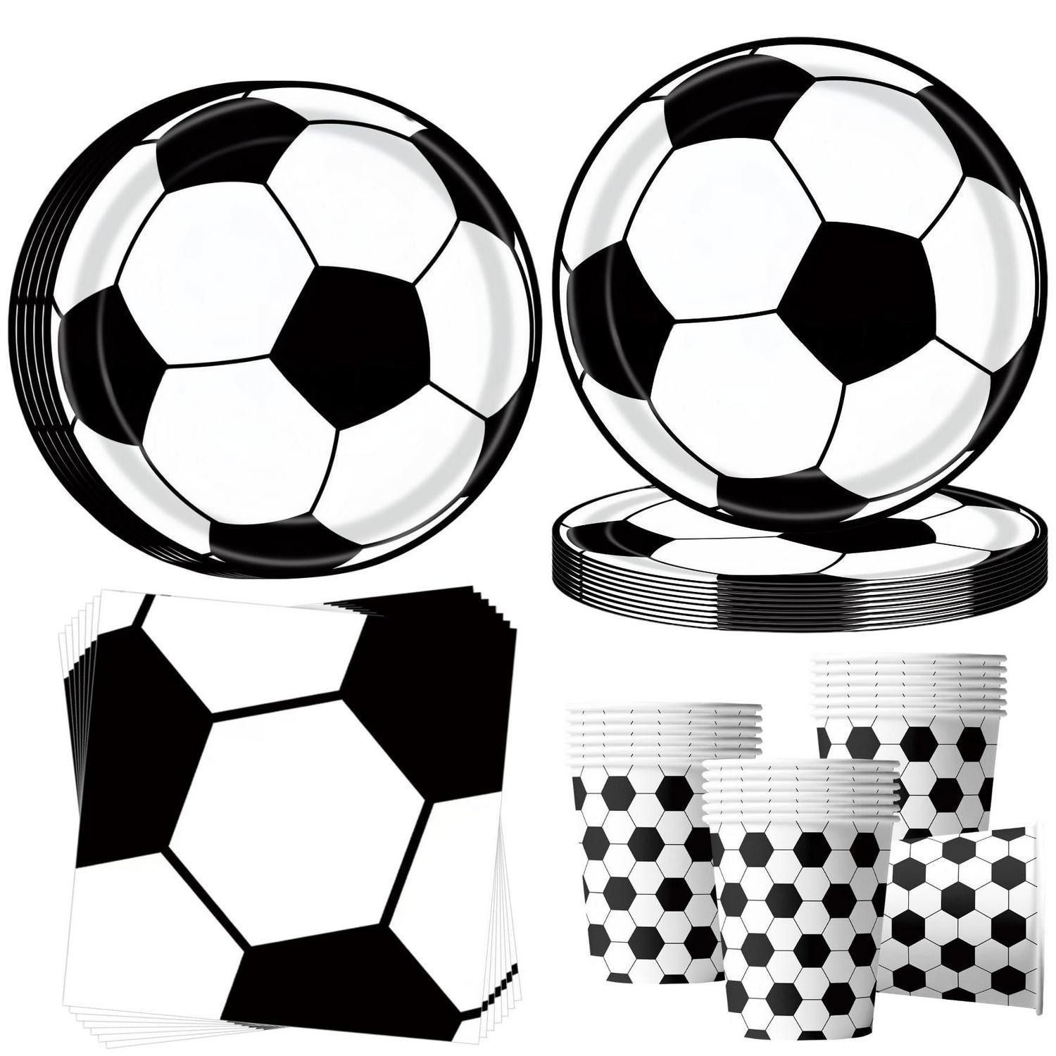 LuxusKollektion Pappteller Partygeschirr Fußball für 16 Gäste, (52 St)