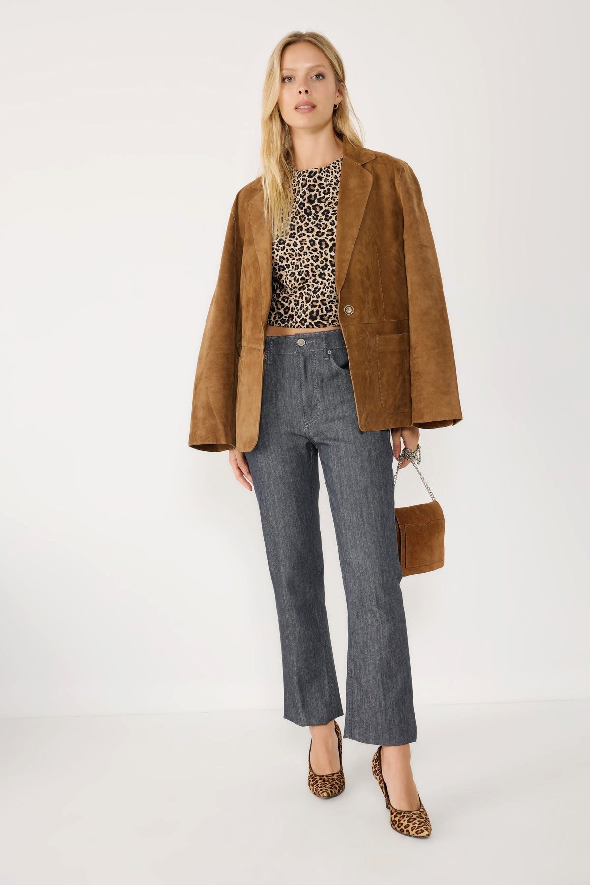 No Matter What T-Shirt Kurzarm-T-Shirt mit Leopardenmuster
