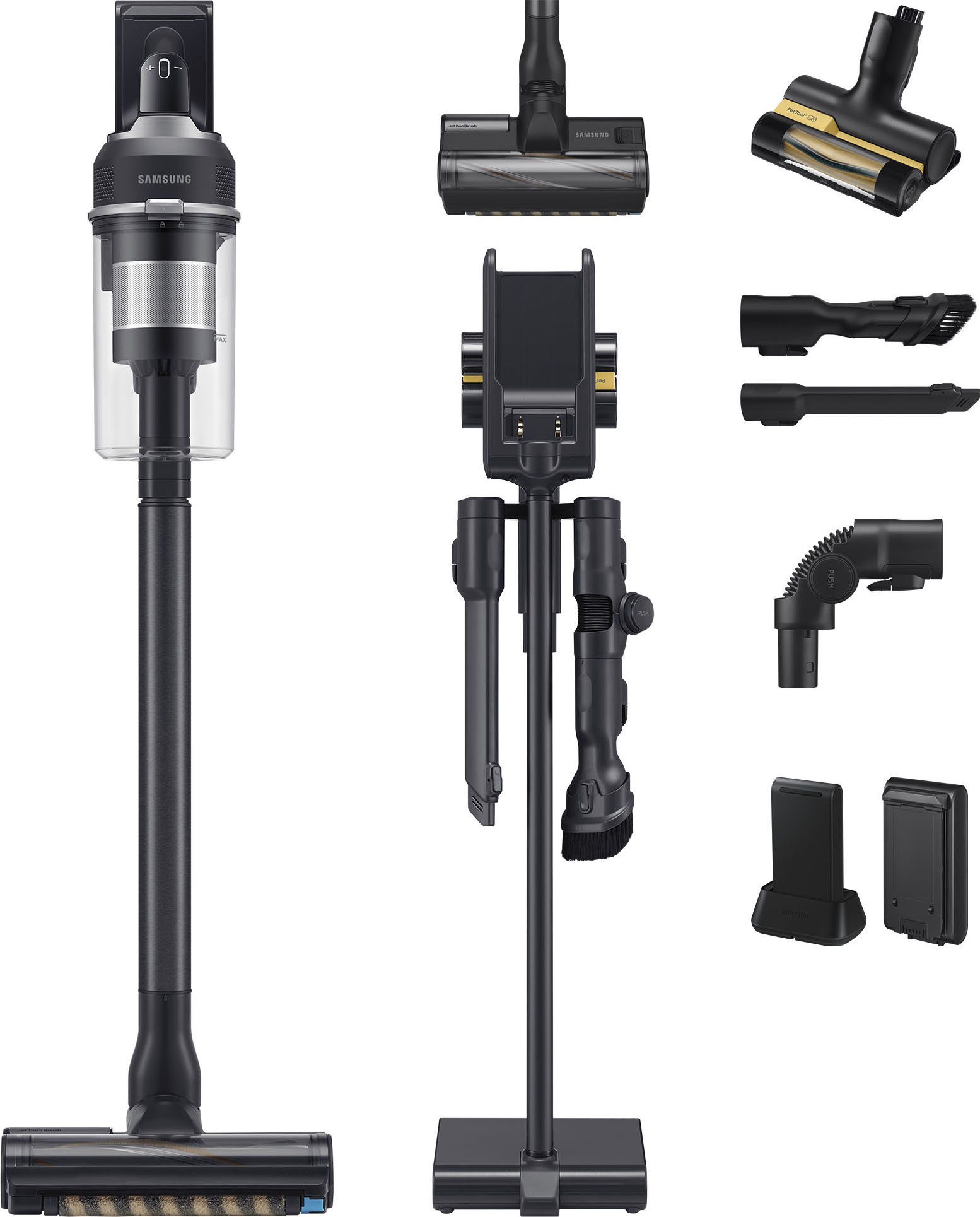 Samsung Akku-Handstaubsauger VS20C95D2TK/WD, Jet 95 Akku+ PetPRO, 580 W, beutellos, 580 W, beutellos, 2x Akkus