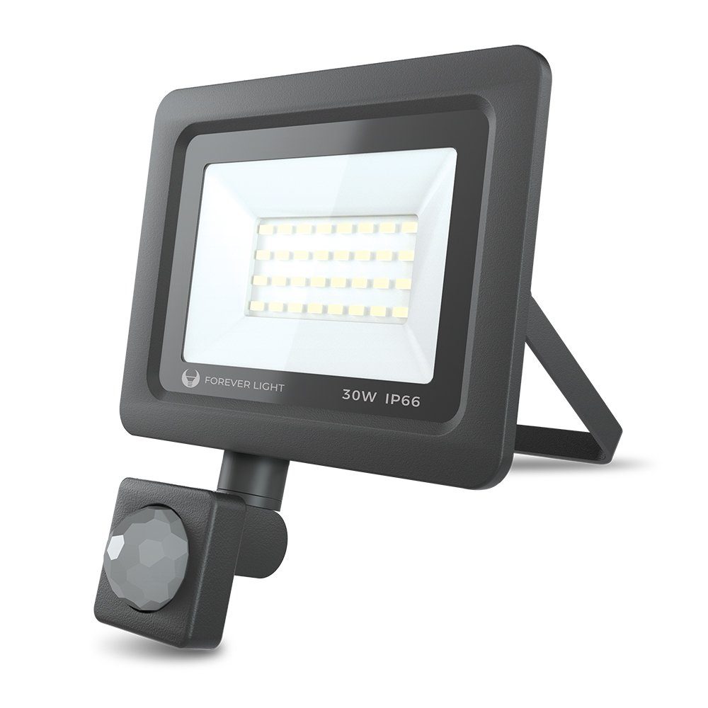 Forever Light LED Flutlichtstrahler Flutlicht LED PROXIM ll IP66 Wasserdicht Strahler Mit Bewegungsmelder, mit Bewegungsmelder