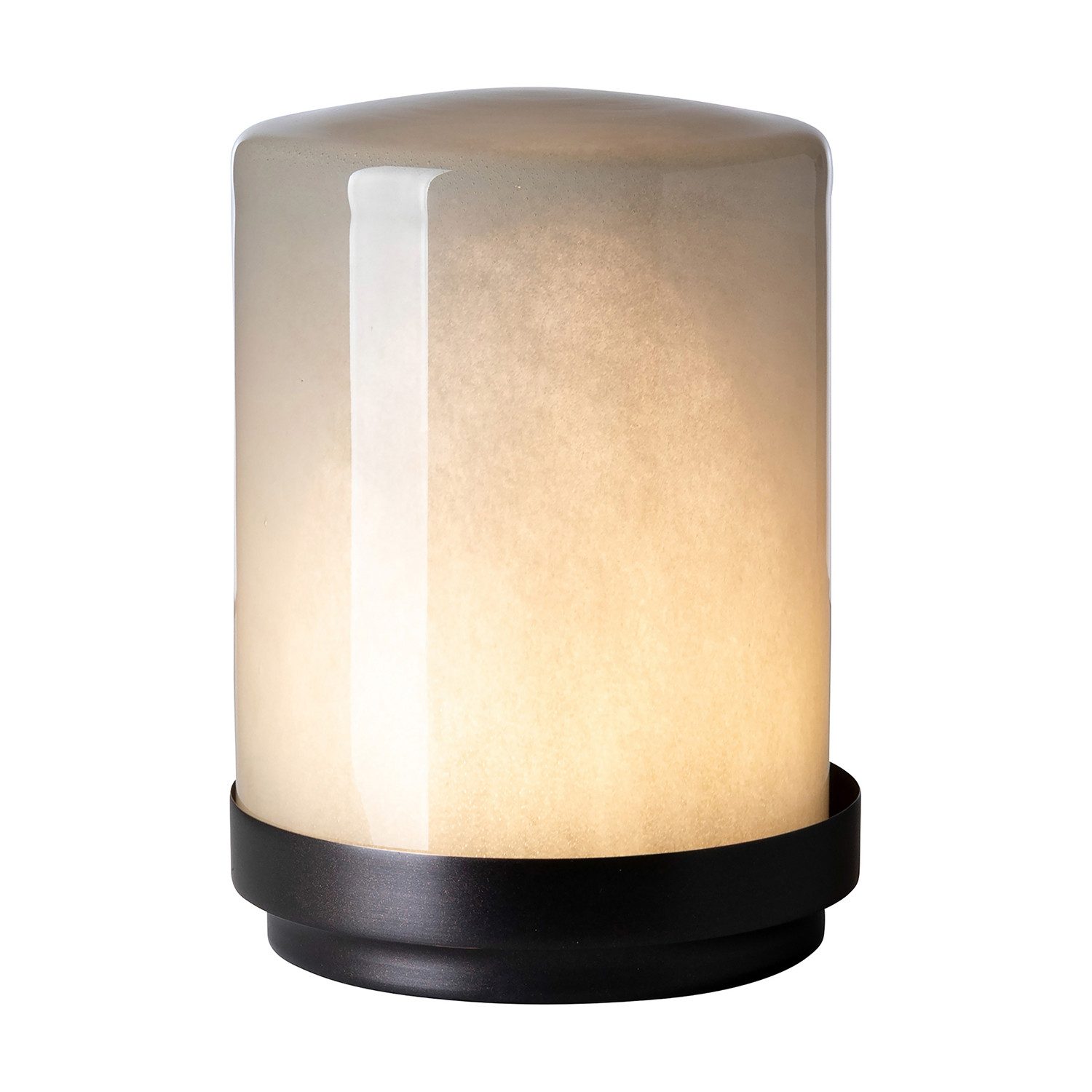 Fink LED Tischleuchte HELIOS LED Leuchte - braun-grau- Eisen/Glas/Polyethylen - Höhe 16,5cm, Lampe LED - Leuchter LED - Deko