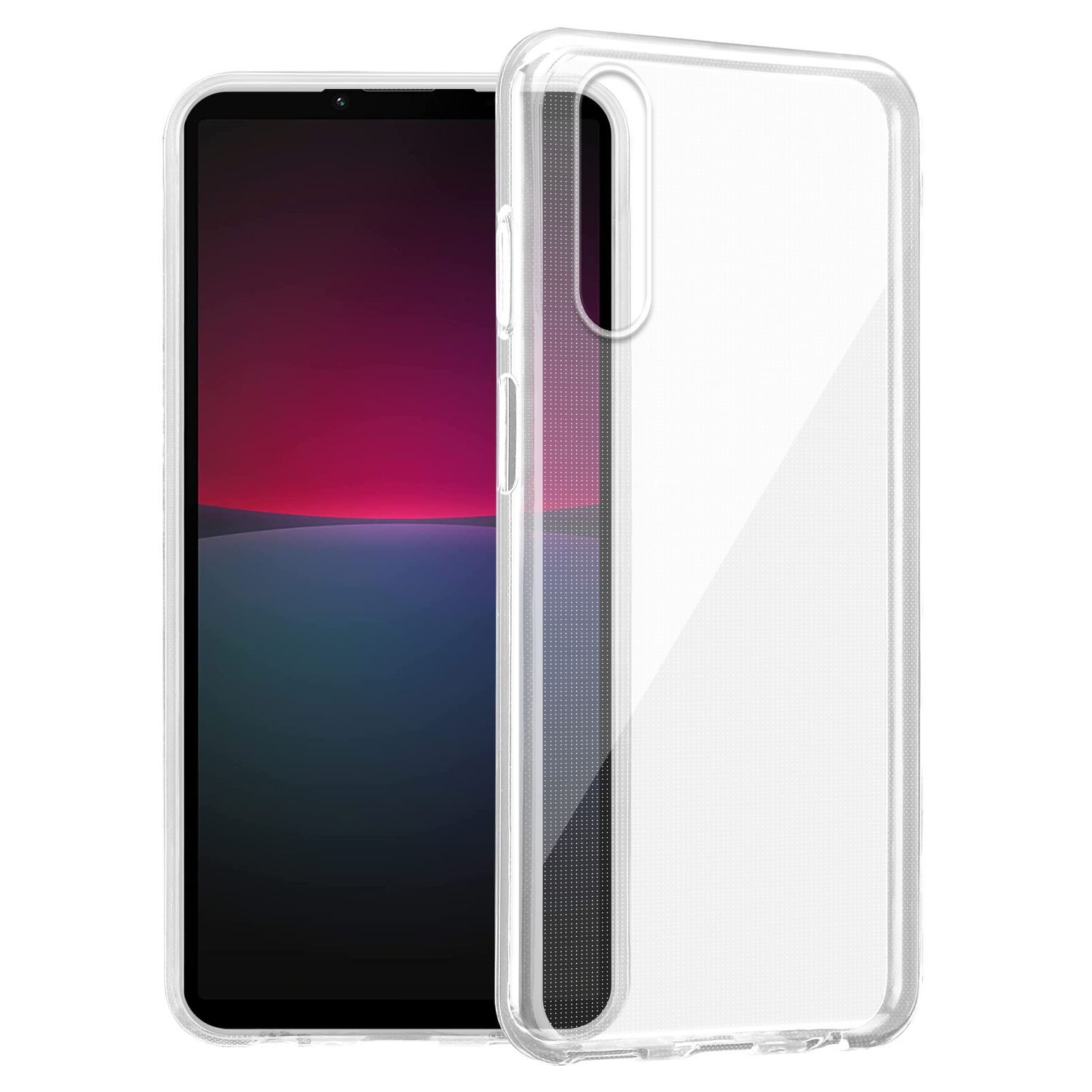 Cadorabo Handyhülle für Sony Xperia 10 IV Hülle Sony Xperia 10 IV, Hülle TPU Silikon Handy Schutzhülle Slim Transparent Case Cover