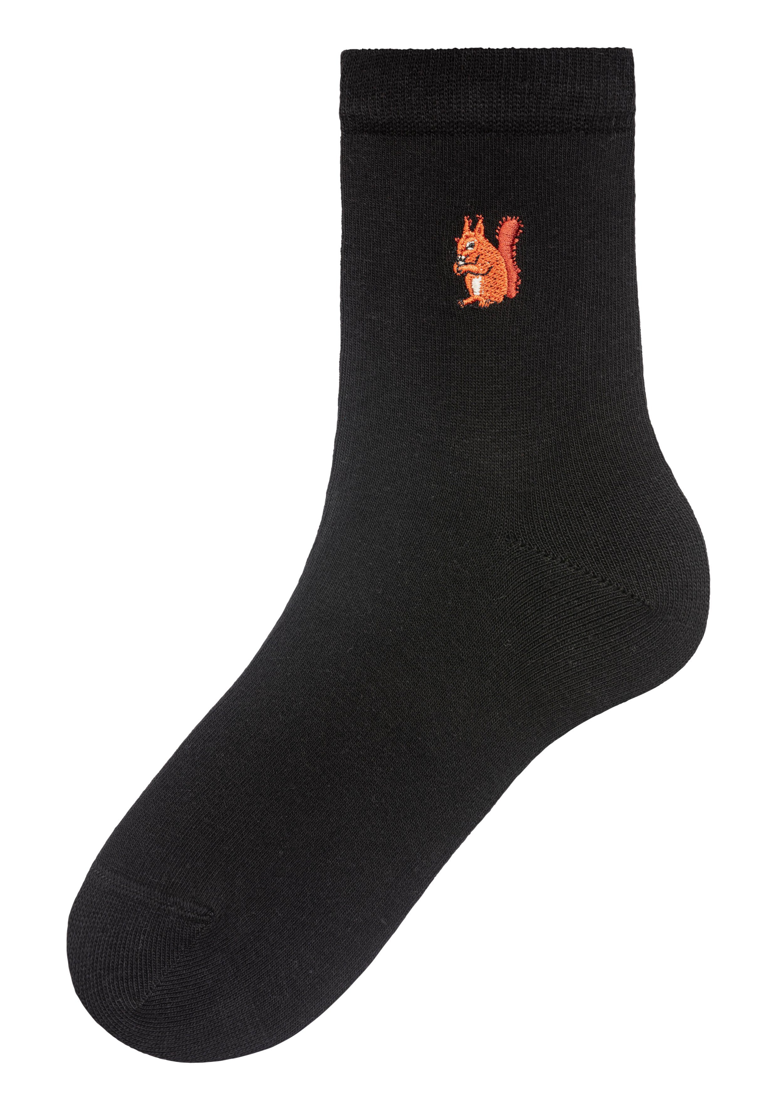 hochwertiger (Set, mit Stickerei 5-Paar) H.I.S Socken