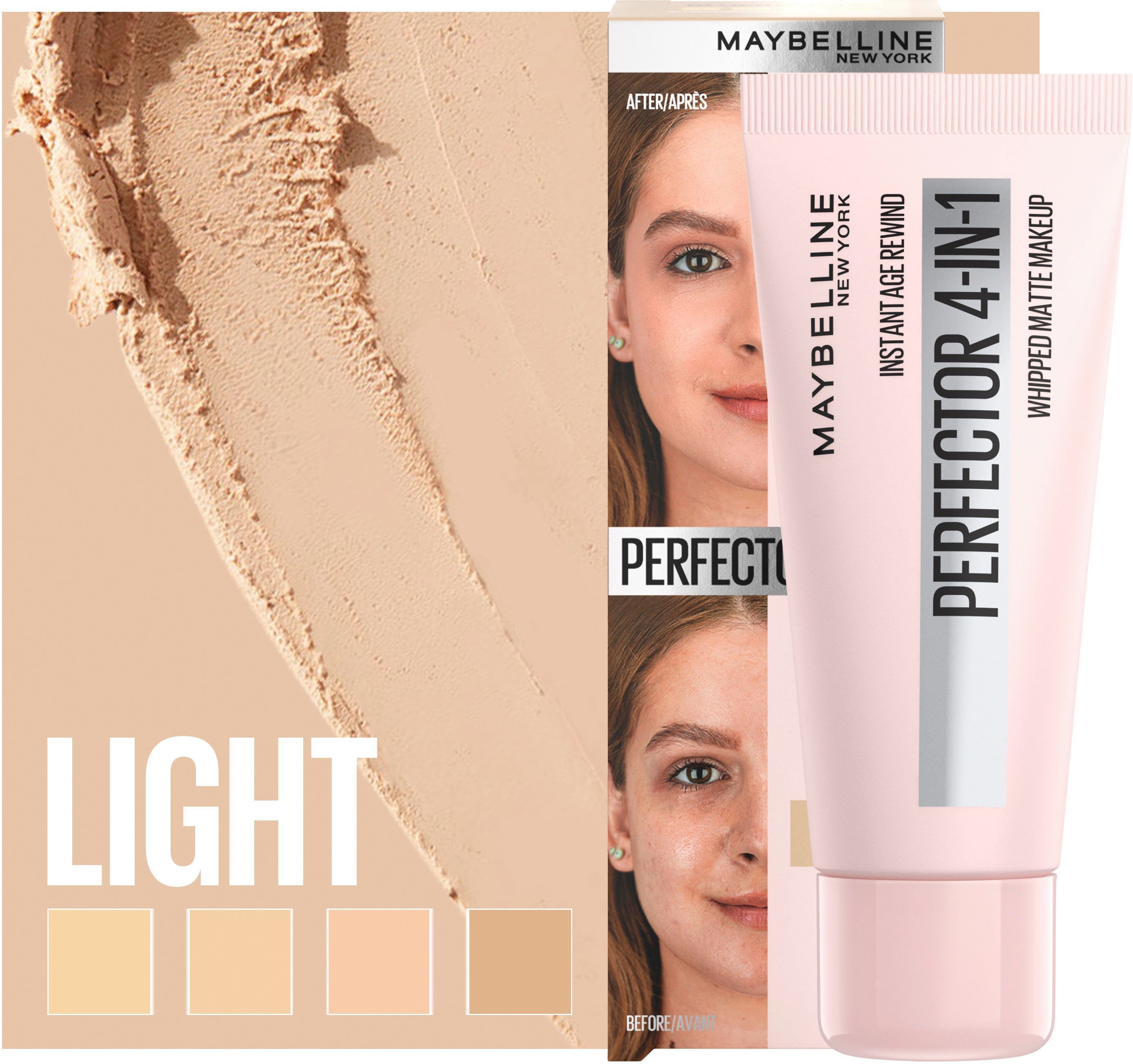 YORK Instant Perfector 1 Matte Foundation Light MAYBELLINE NEW