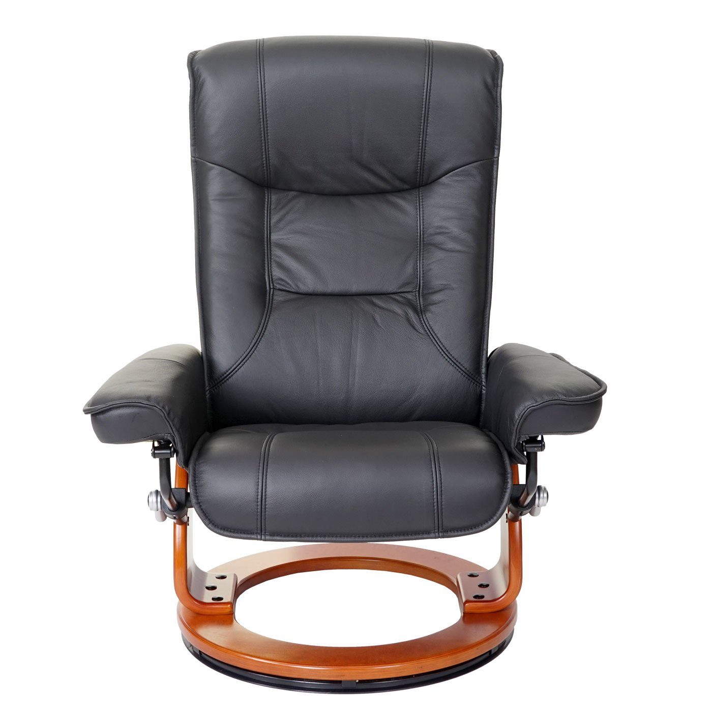 MCA furniture Relaxsessel Armlehne Halifax, inklusive Fußhocker, höhenverstellbar Polsterung, honigfarben dicke schwarz