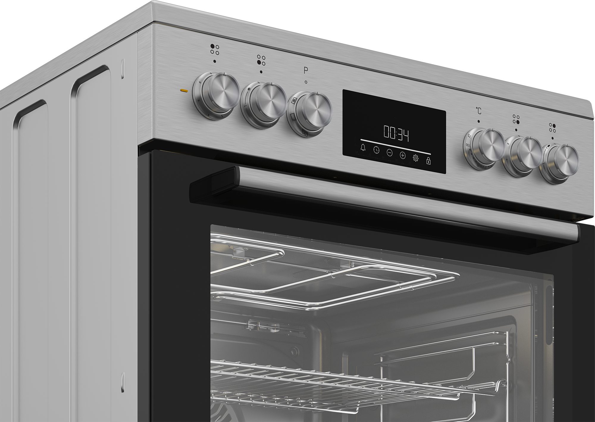 BEKO Elektro-Standherd FBM67320XS, mit Teleskopauszug nachrüstbar, SteamShine® – Die Dampfreinigung des Backofens – Bild 4 von 4