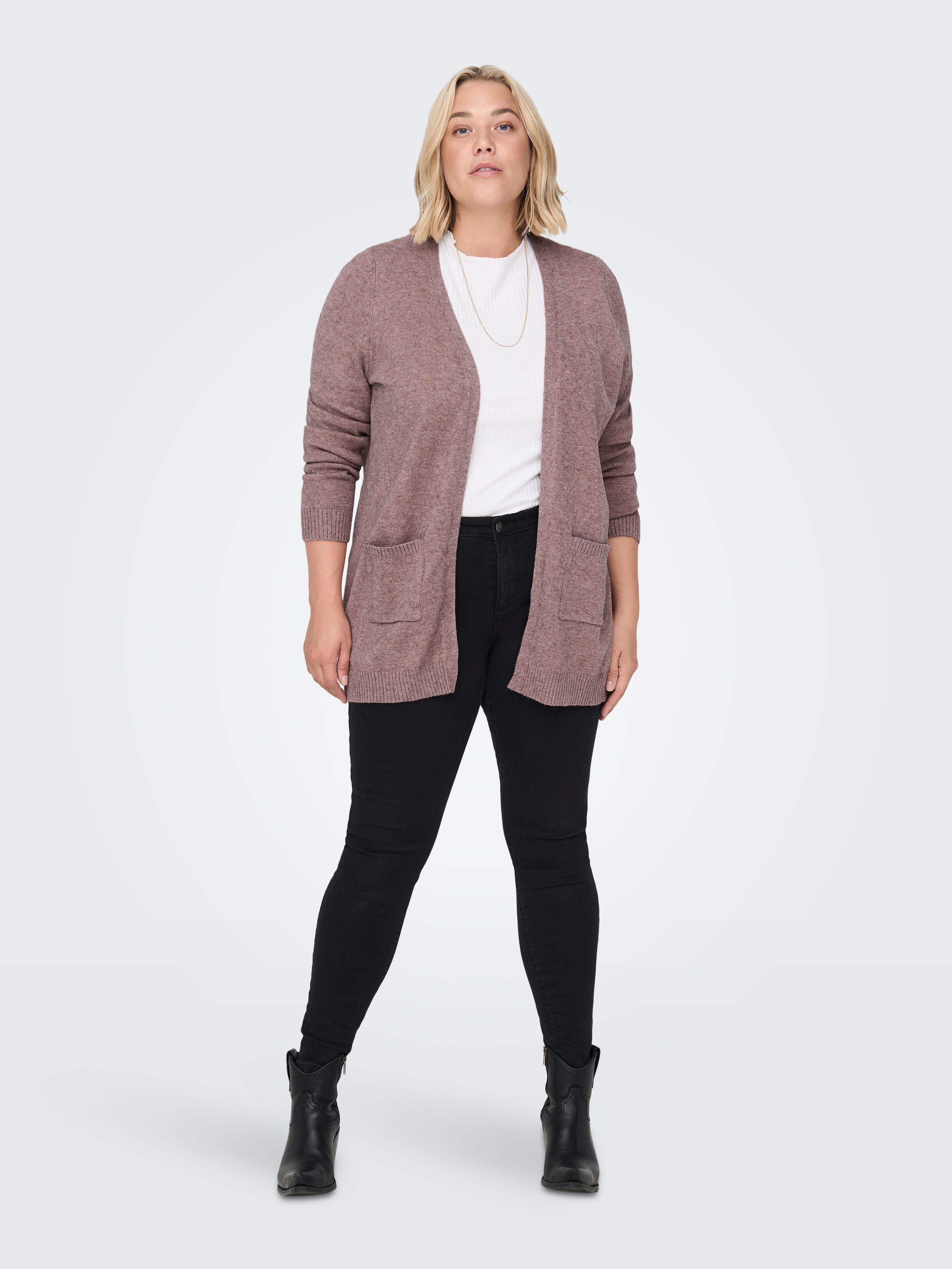 ONLY CARMAKOMA Strickjacke CARESLY L/S OPEN CARDIGAN NOOS KNT